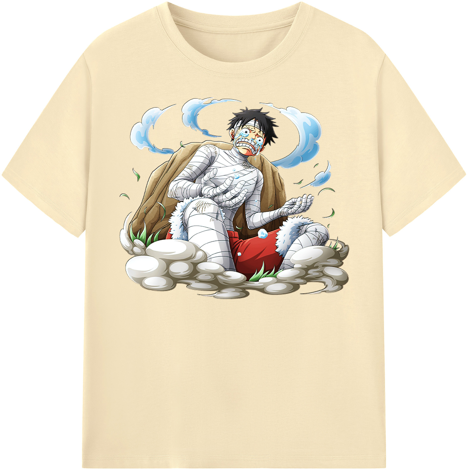 ワンピース モンキー・D・ルフィ ONE PIECE Monkey D. Luffy 綿100％半袖Tシャツ（フロントプリント）