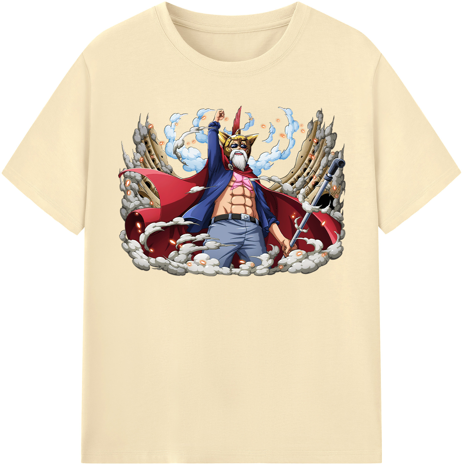 ワンピース モンキー・D・ルフィ ONE PIECE Monkey D. Luffy 綿100％半袖Tシャツ（フロントプリント）