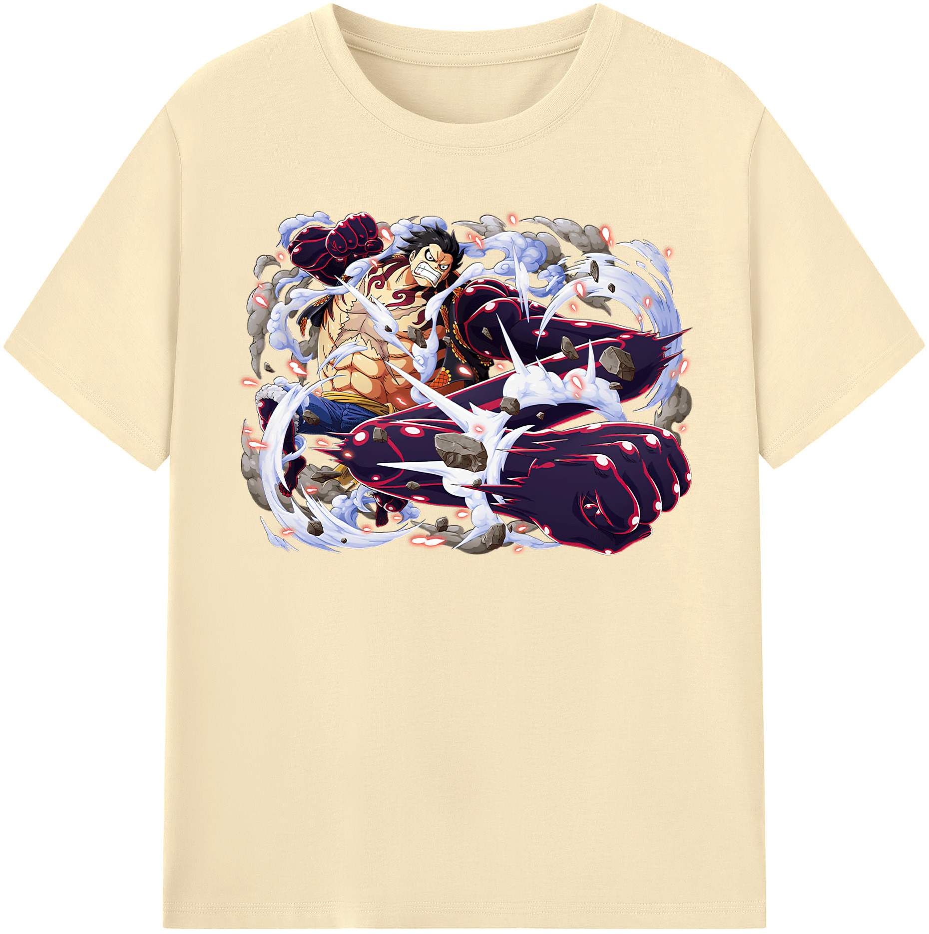 ワンピース モンキー・D・ルフィ ONE PIECE Monkey D. Luffy 綿100％半袖Tシャツ（フロントプリント）
