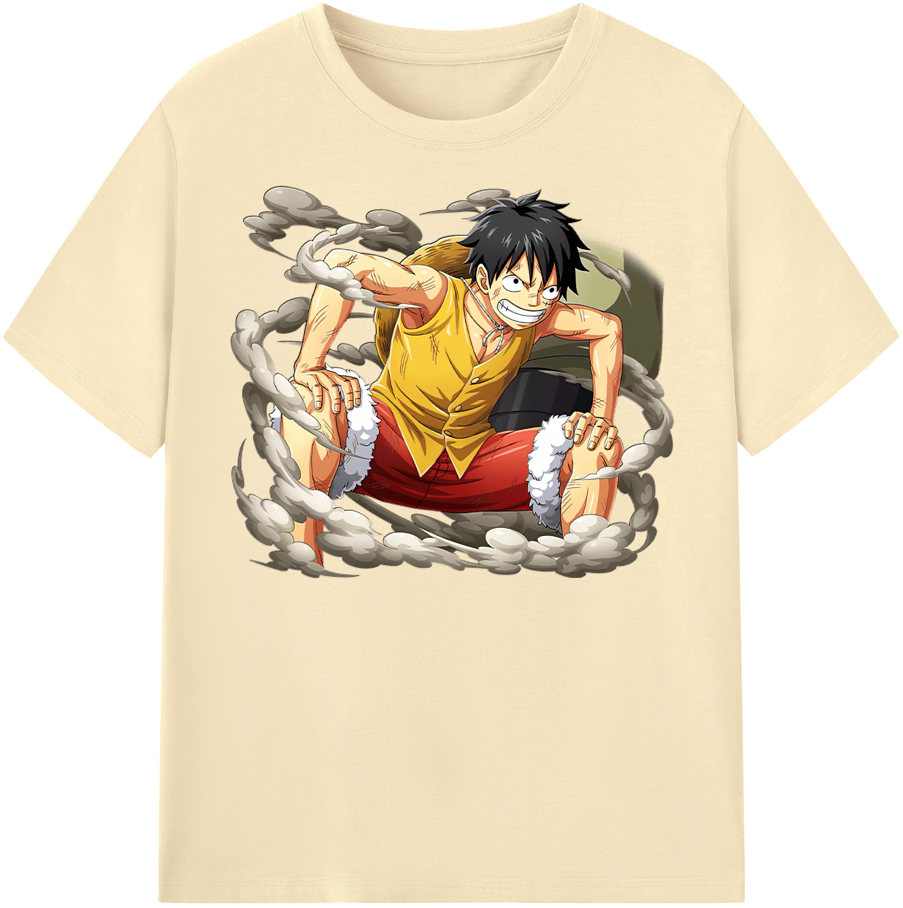 ワンピース モンキー・D・ルフィ ONE PIECE Monkey D. Luffy 綿100％半袖Tシャツ（フロントプリント）