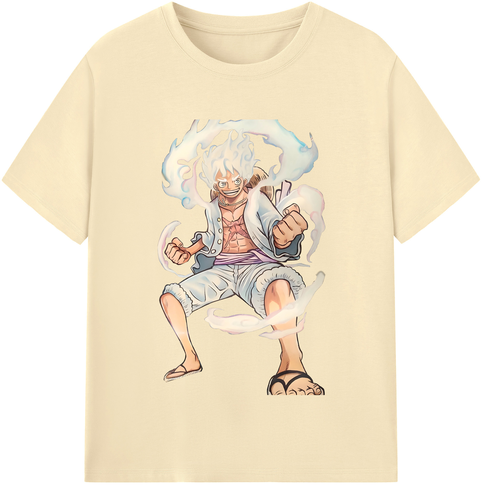 ワンピース モンキー・D・ルフィ ONE PIECE Monkey D. Luffy 綿100％半袖Tシャツ（フロントプリント）