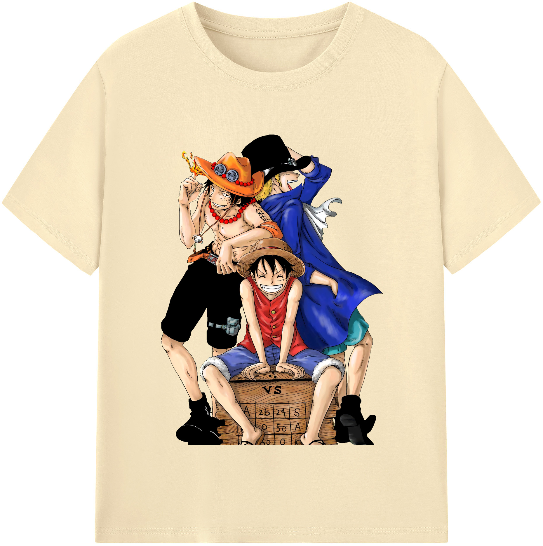 ワンピース モンキー・D・ルフィ ONE PIECE Monkey D. Luffy 綿100％半袖Tシャツ（フロントプリント）