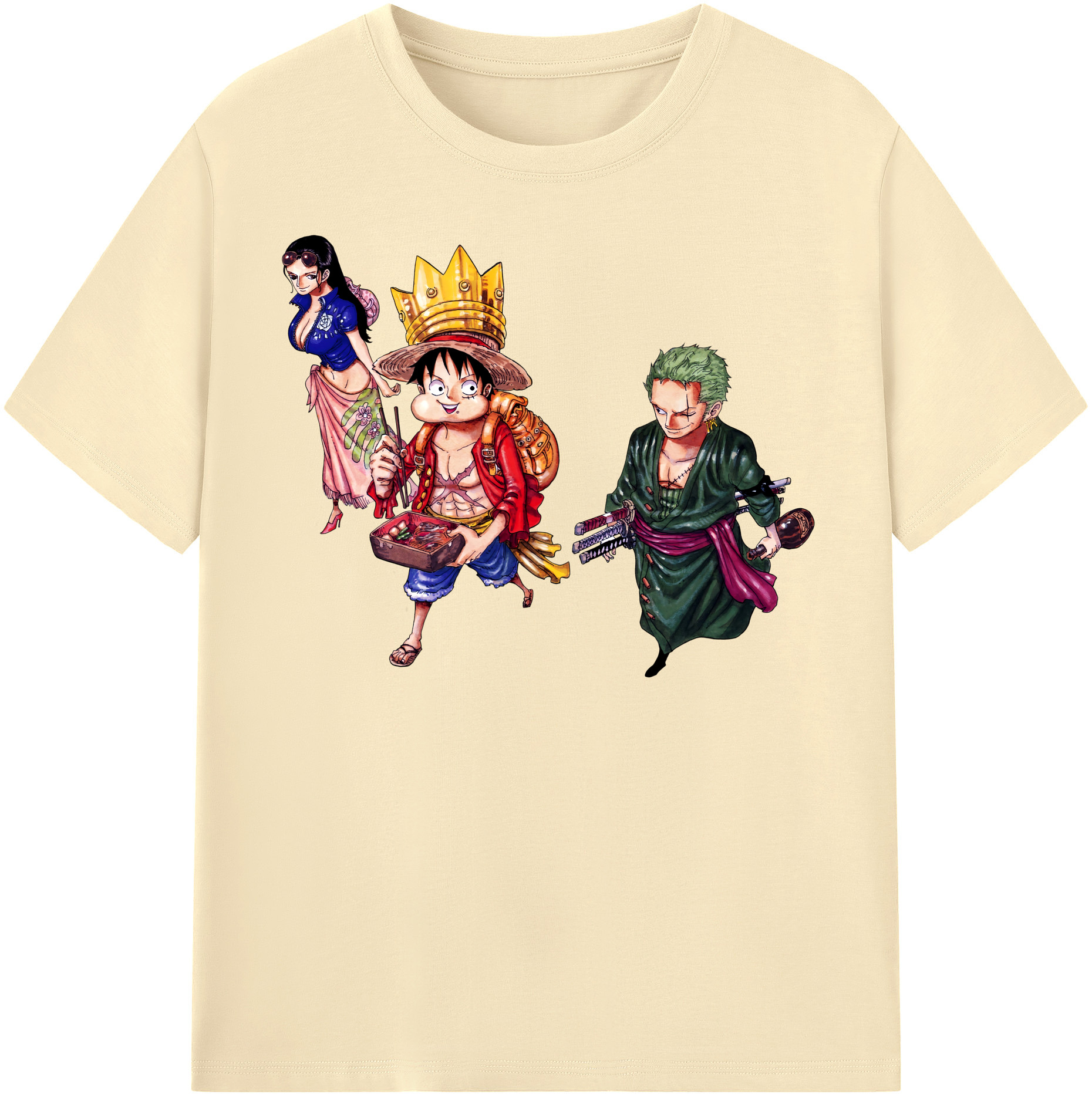 ワンピース モンキー・D・ルフィ ONE PIECE Monkey D. Luffy 綿100％半袖Tシャツ（フロントプリント）
