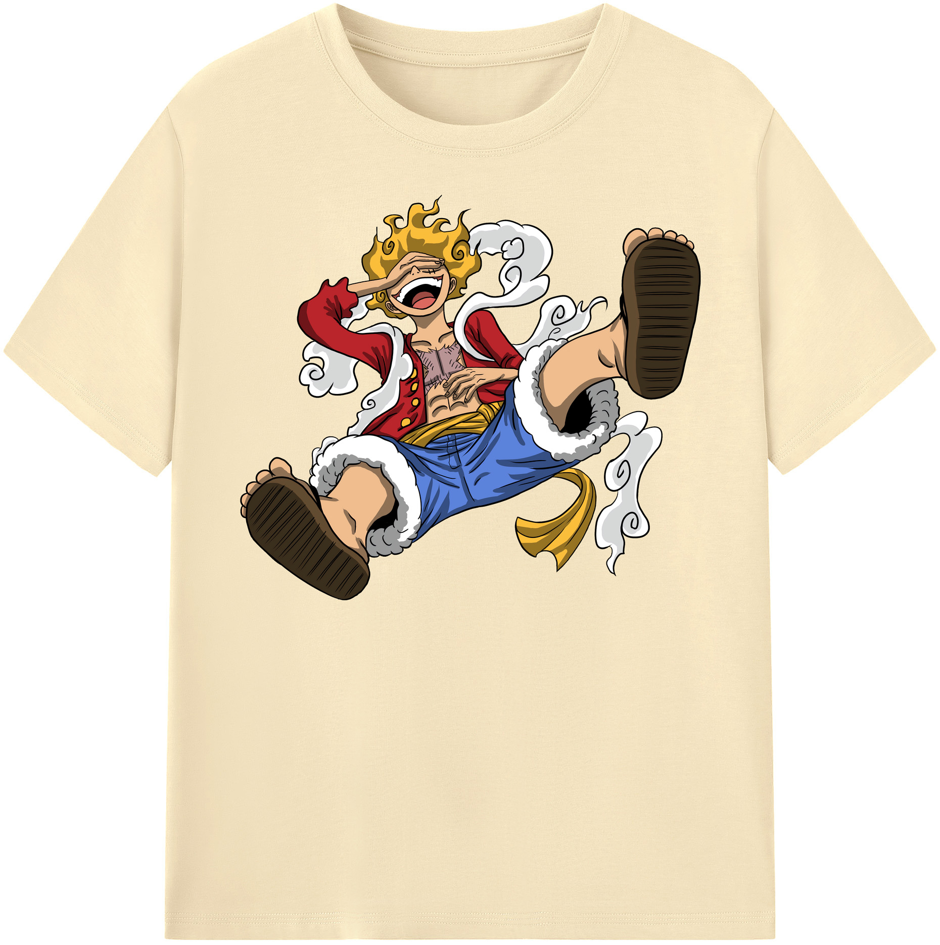 ワンピース モンキー・D・ルフィ ONE PIECE Monkey D. Luffy 綿100％半袖Tシャツ（フロントプリント）