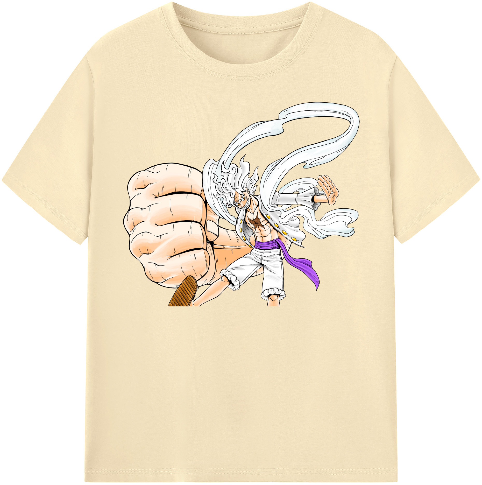 ワンピース モンキー・D・ルフィ ONE PIECE Monkey D. Luffy 綿100％半袖Tシャツ（フロントプリント）