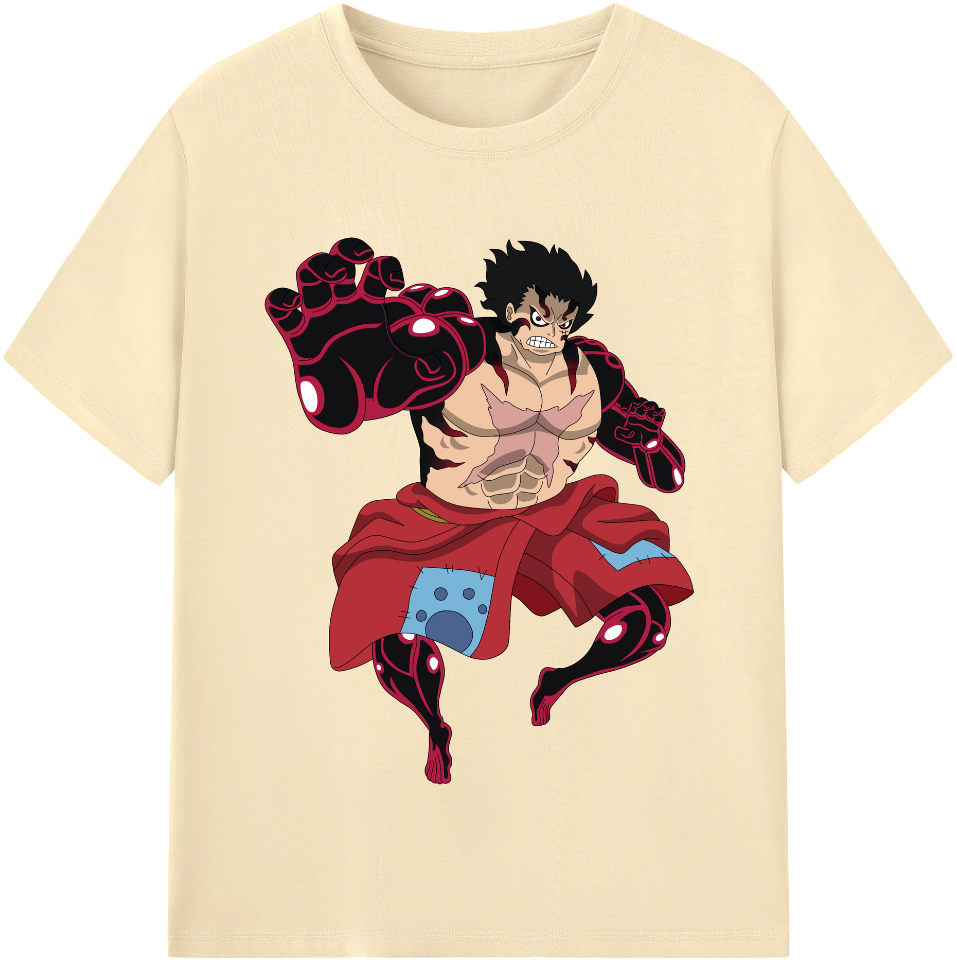 ワンピース モンキー・D・ルフィ ONE PIECE Monkey D. Luffy 綿100％半袖Tシャツ（フロントプリント）