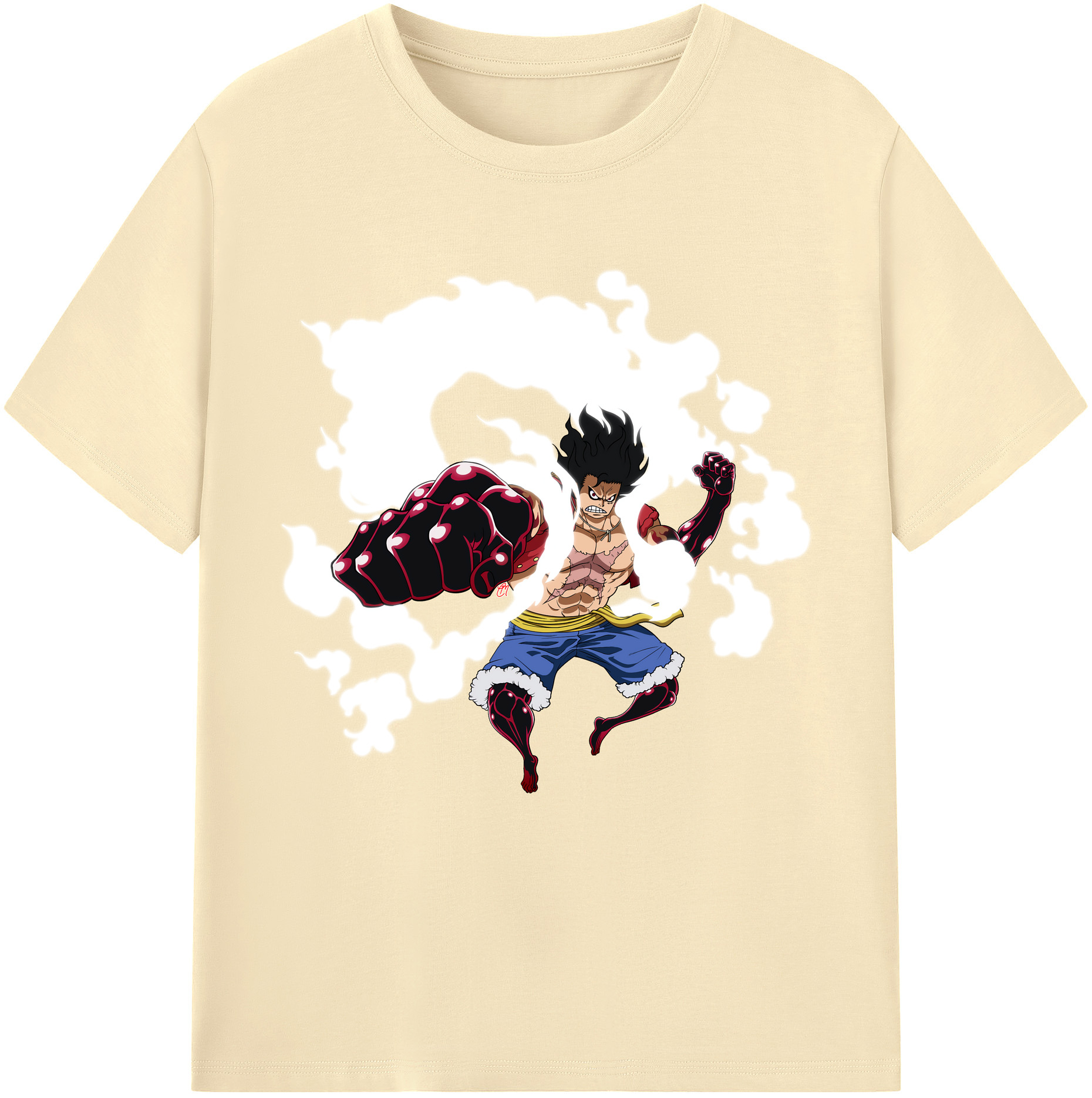 ワンピース モンキー・D・ルフィ ONE PIECE Monkey D. Luffy 綿100％半袖Tシャツ（フロントプリント）