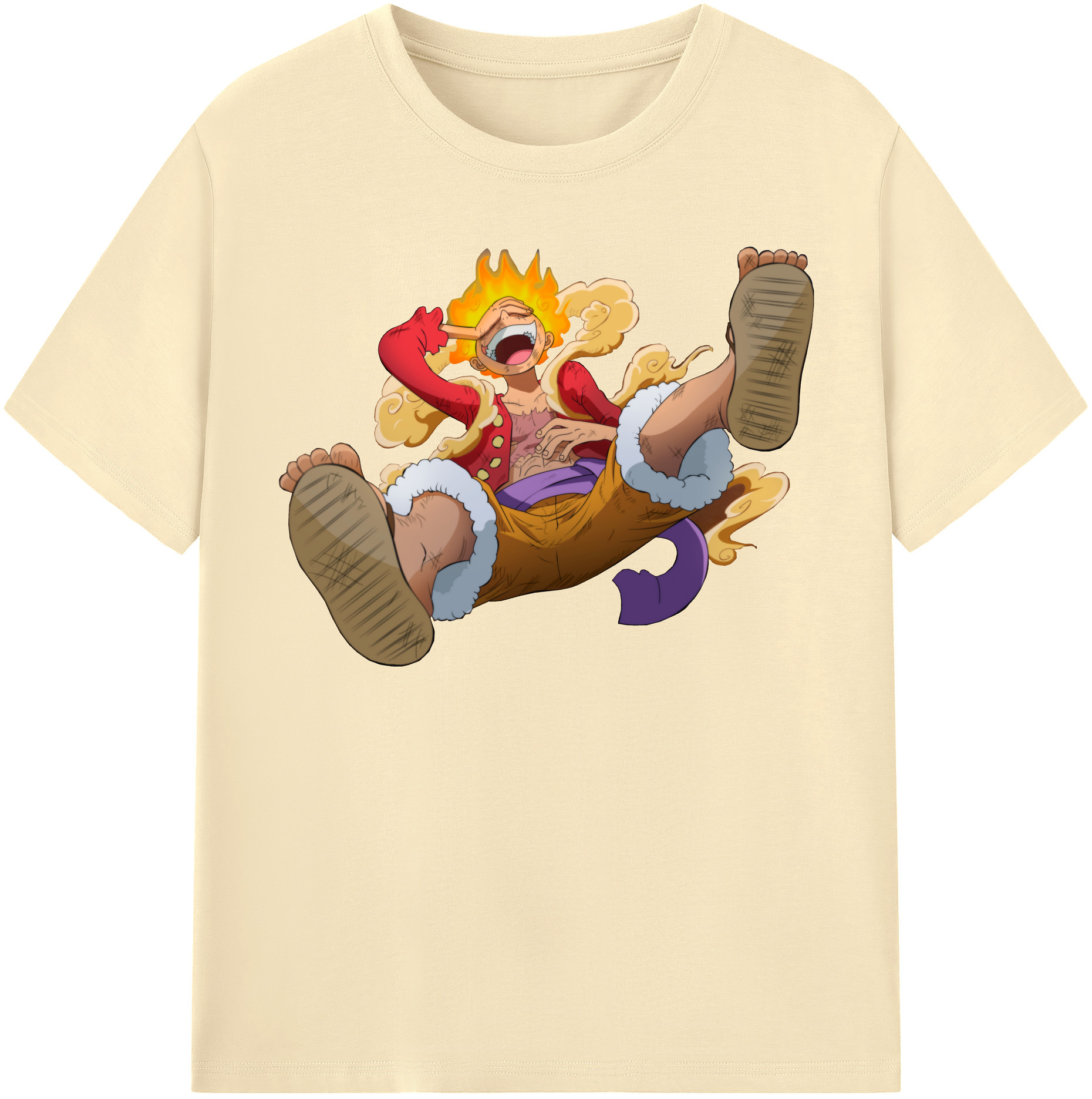 ワンピース モンキー・D・ルフィ ONE PIECE Monkey D. Luffy 綿100％半袖Tシャツ（フロントプリント）