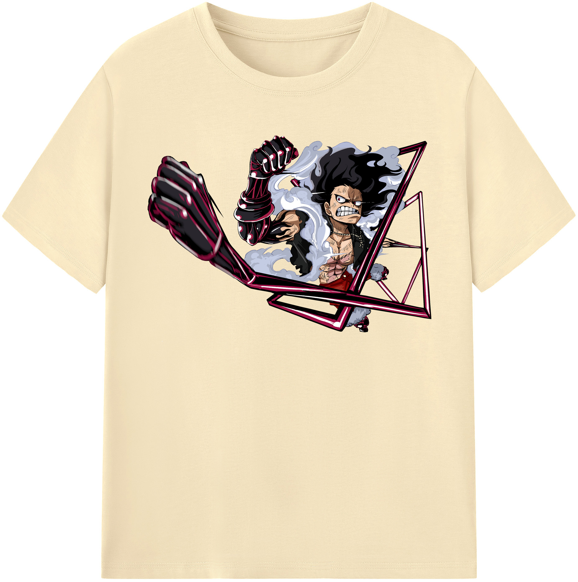 ワンピース モンキー・D・ルフィ ONE PIECE Monkey D. Luffy 綿100％半袖Tシャツ（フロントプリント）
