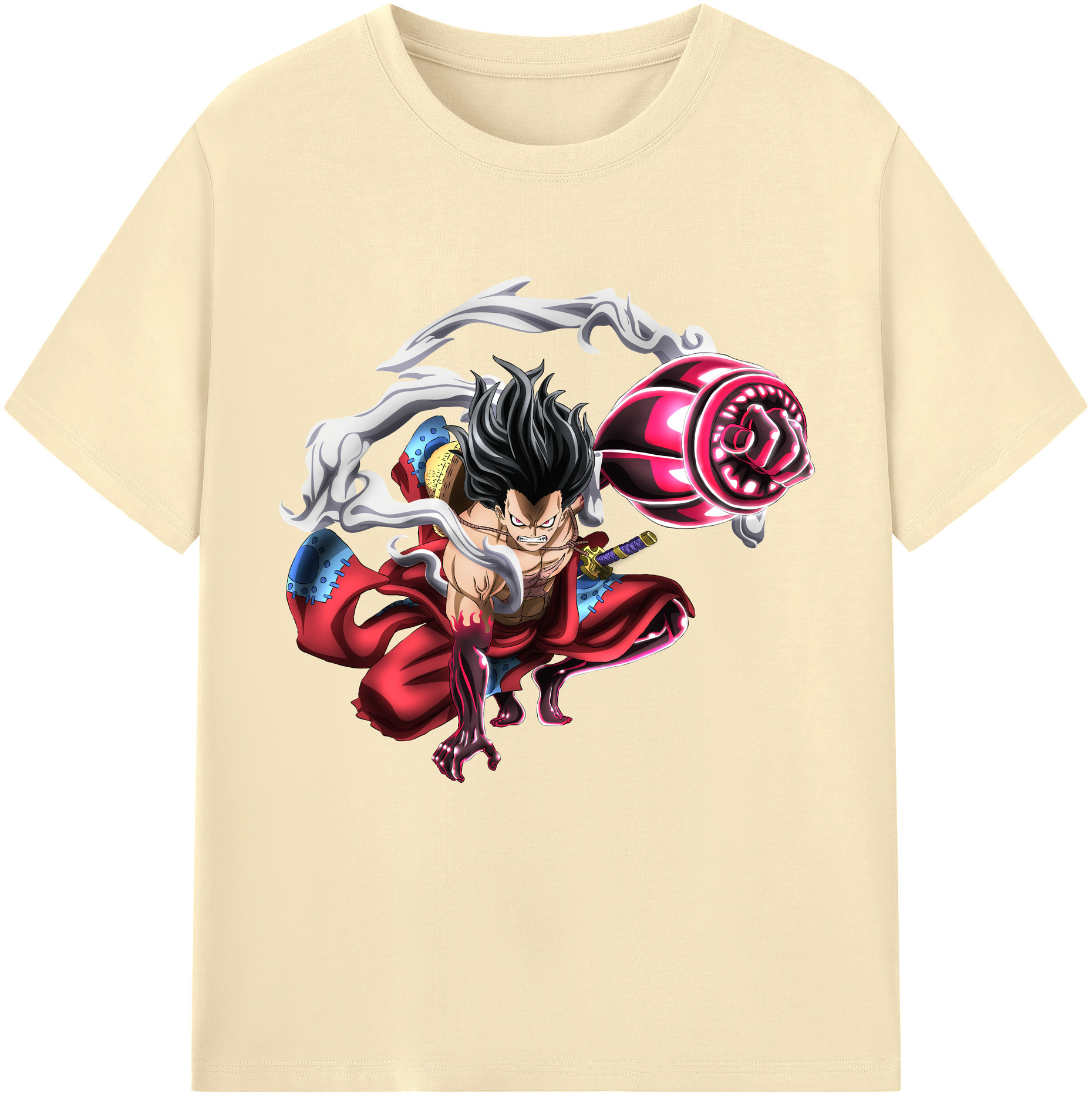 ワンピース モンキー・D・ルフィ ONE PIECE Monkey D. Luffy 綿100％半袖Tシャツ（フロントプリント）