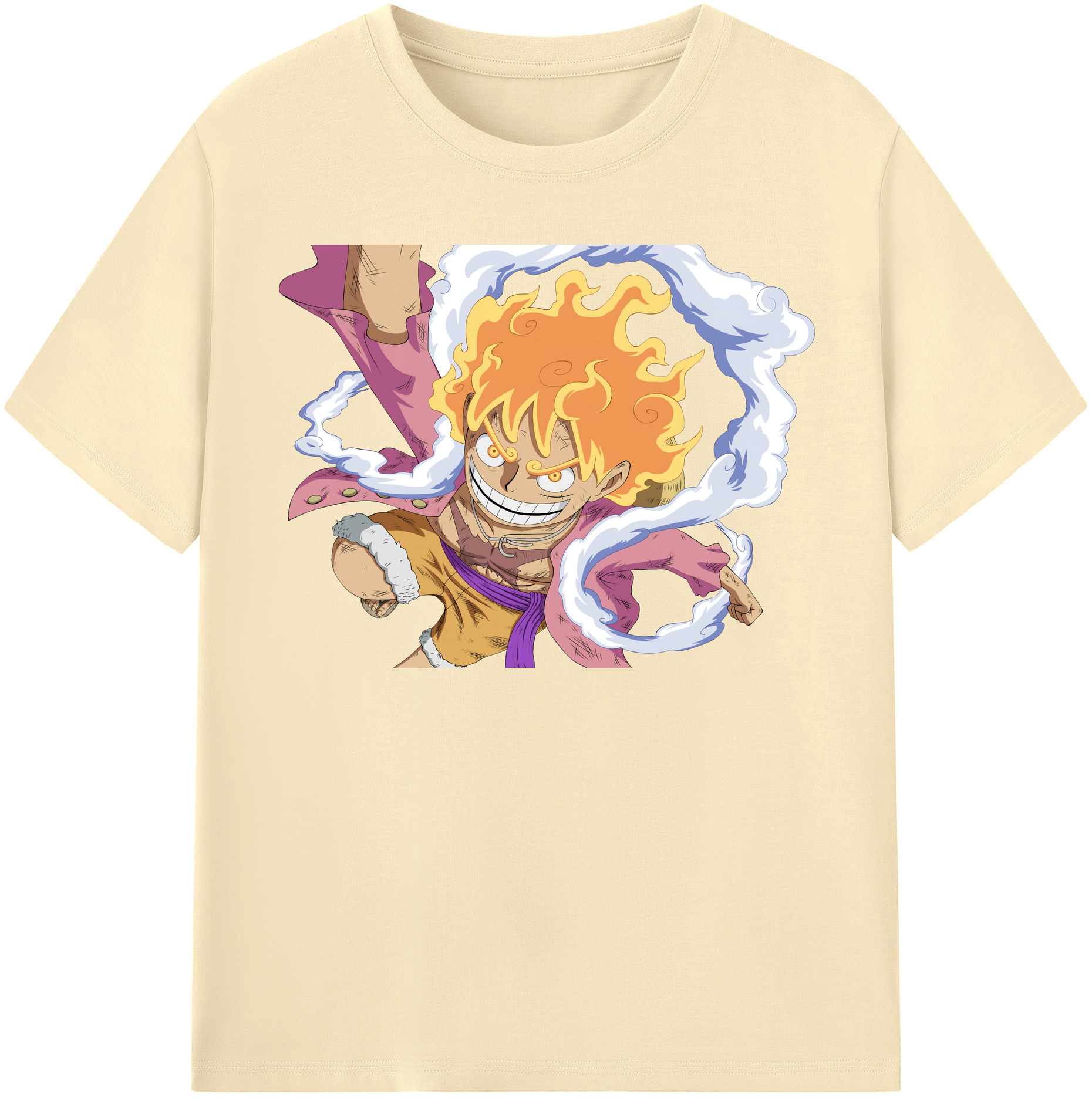 ワンピース モンキー・D・ルフィ ONE PIECE Monkey D. Luffy 綿100％半袖Tシャツ（フロントプリント）