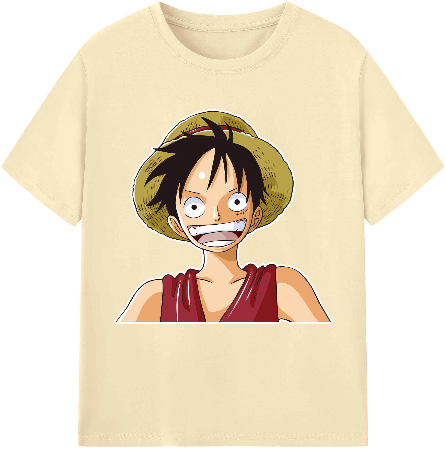 ワンピース モンキー・D・ルフィ ONE PIECE Monkey D. Luffy 綿100％半袖Tシャツ（フロントプリント）