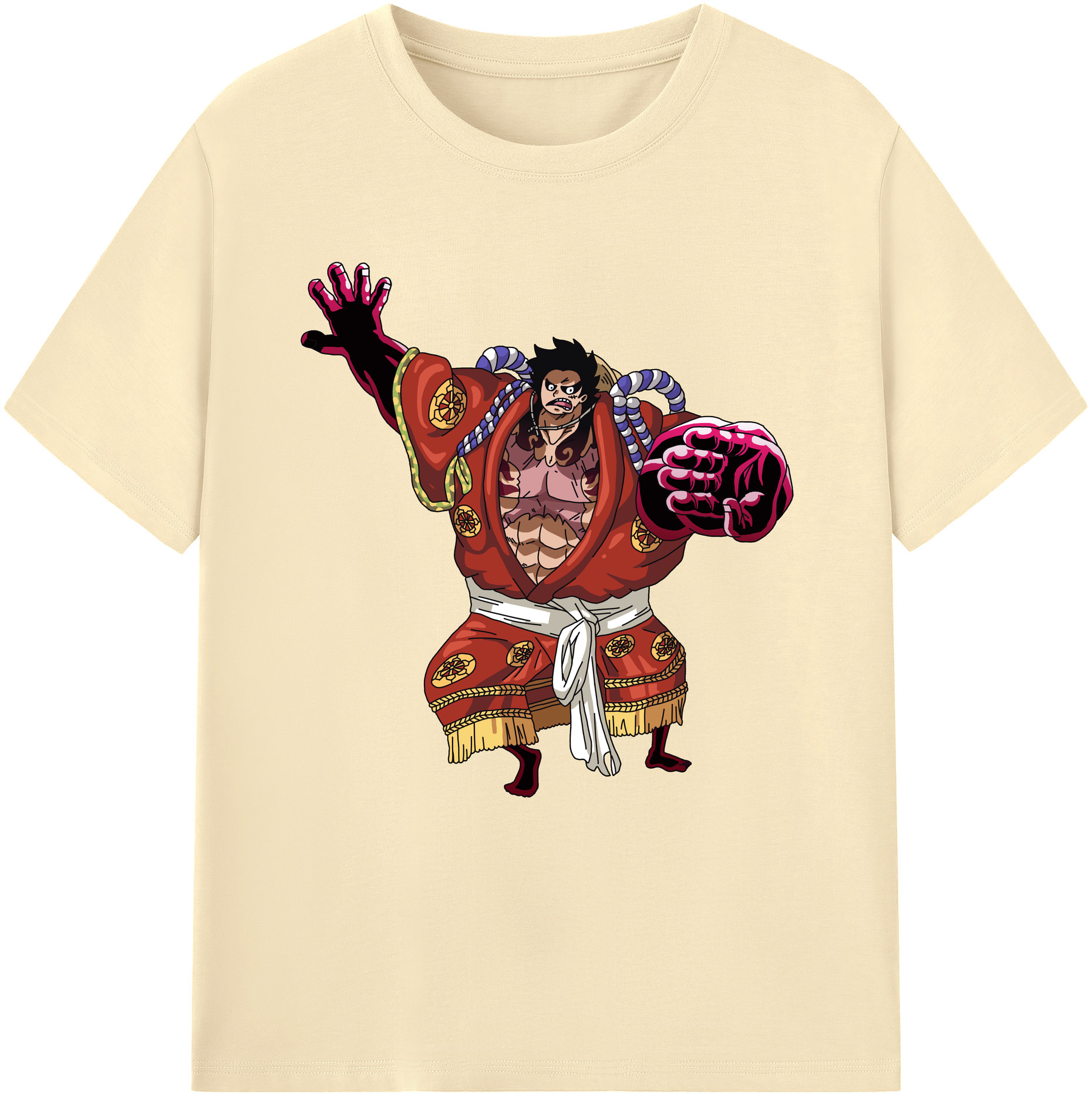 ワンピース モンキー・D・ルフィ ONE PIECE Monkey D. Luffy 綿100％半袖Tシャツ（フロントプリント）