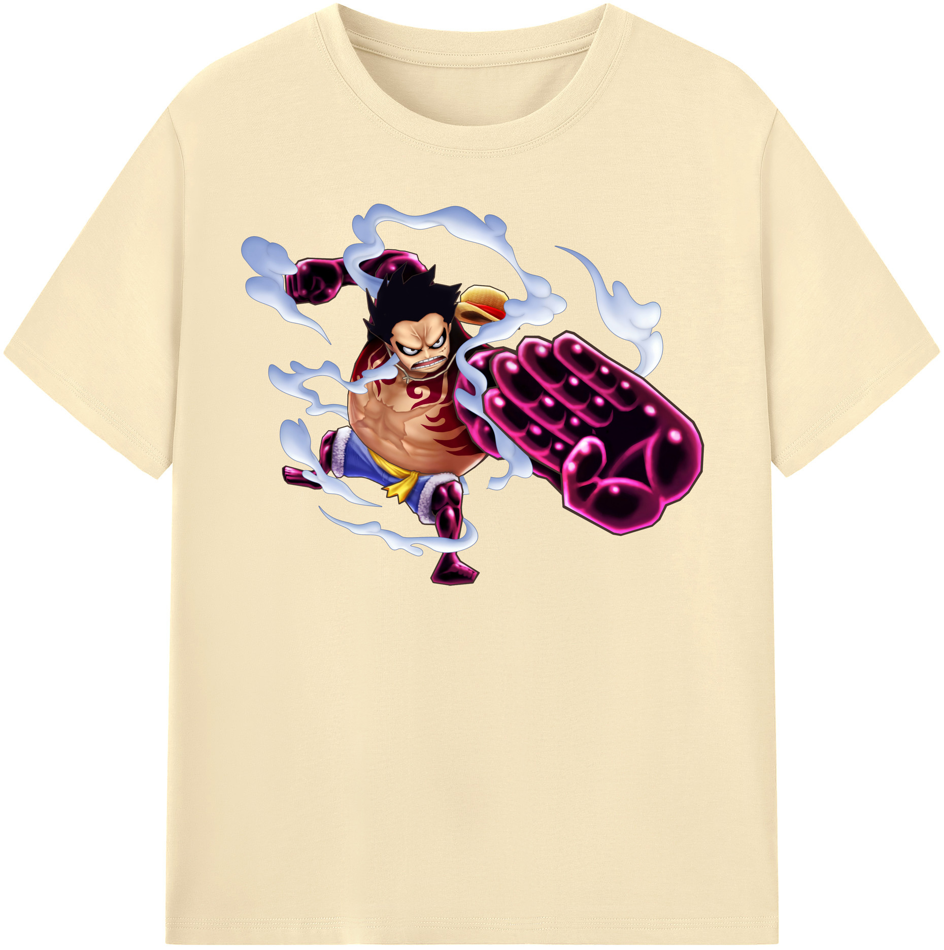 ワンピース モンキー・D・ルフィ ONE PIECE Monkey D. Luffy 綿100％半袖Tシャツ（フロントプリント）
