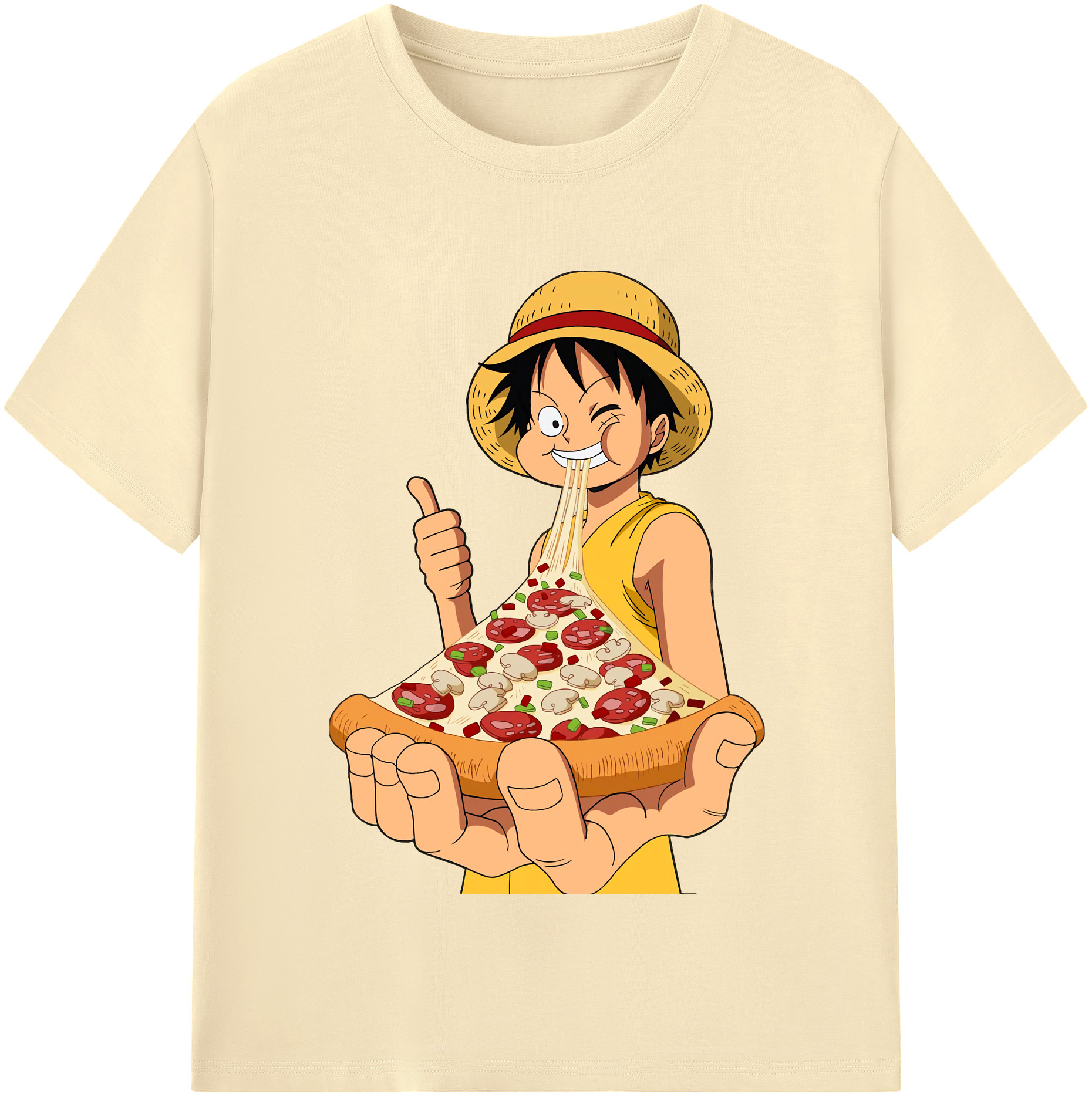 ワンピース モンキー・D・ルフィ ONE PIECE Monkey D. Luffy 綿100％半袖Tシャツ（フロントプリント）