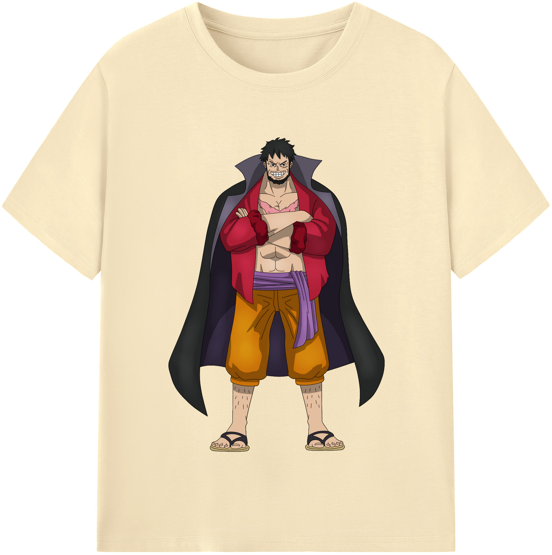 ワンピース モンキー・D・ルフィ ONE PIECE Monkey D. Luffy 綿100％半袖Tシャツ（フロントプリント）
