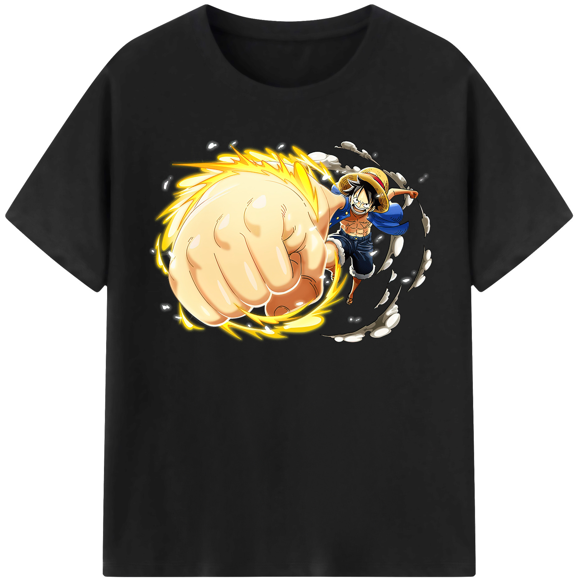 ワンピース モンキー・D・ルフィ ONE PIECE Monkey D. Luffy 綿100％半袖Tシャツ（フロントプリント）