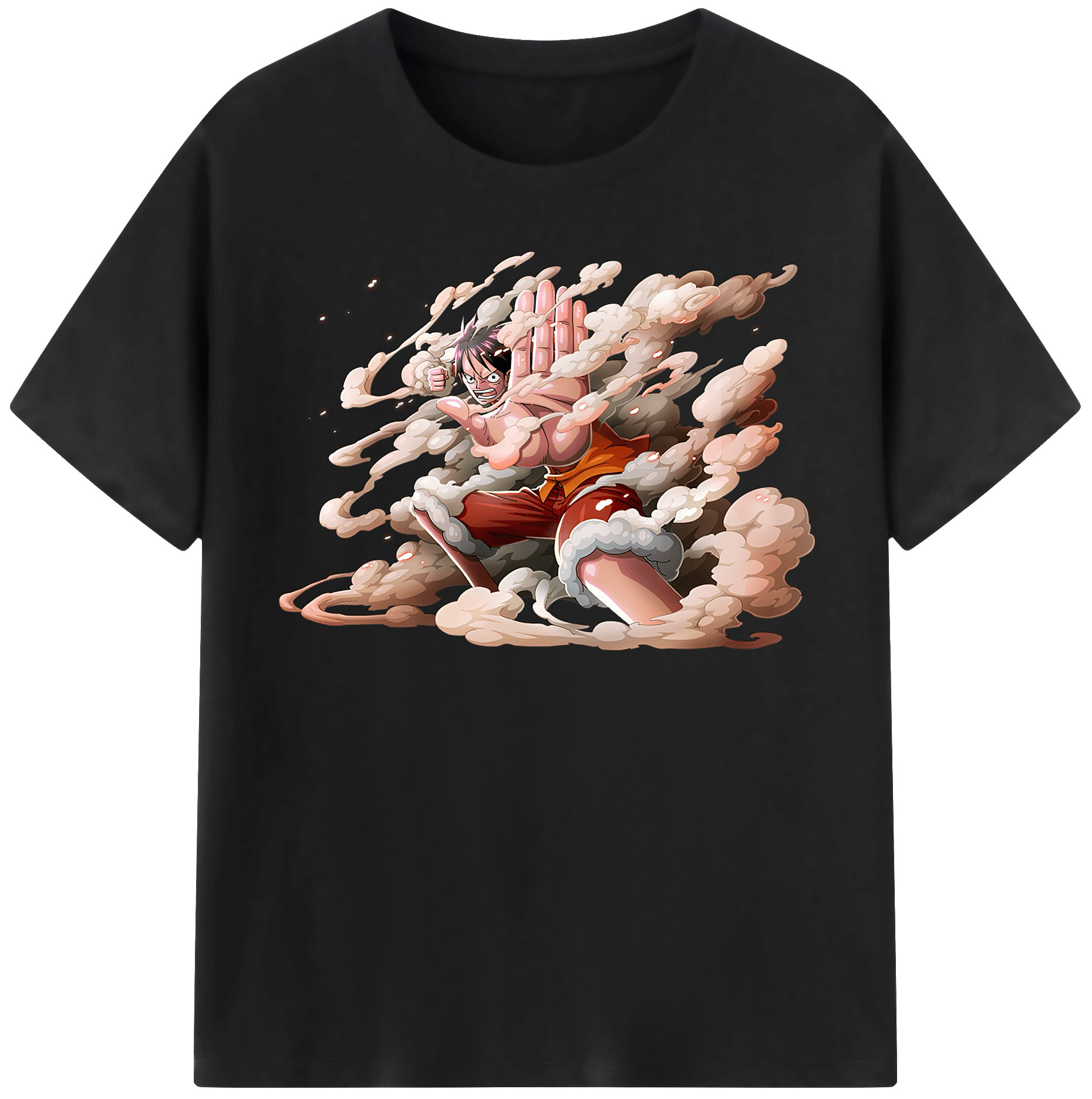 ワンピース モンキー・D・ルフィ ONE PIECE Monkey D. Luffy 綿100％半袖Tシャツ（フロントプリント）