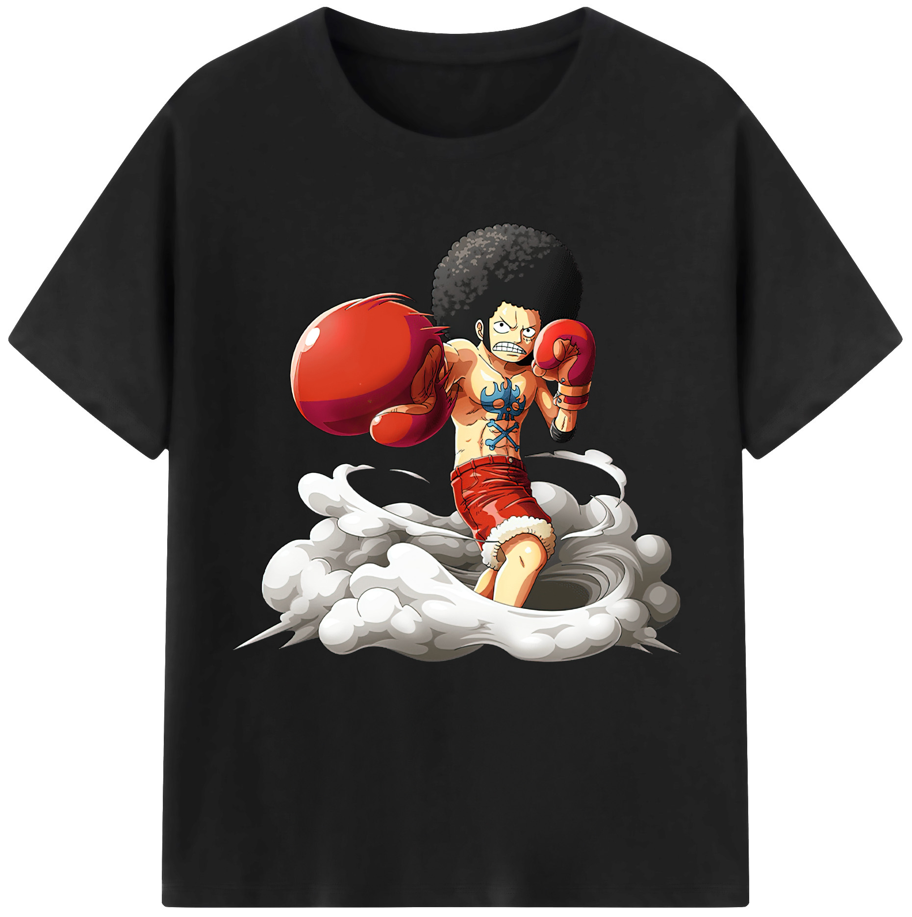 ワンピース モンキー・D・ルフィ ONE PIECE Monkey D. Luffy 綿100％半袖Tシャツ（フロントプリント）