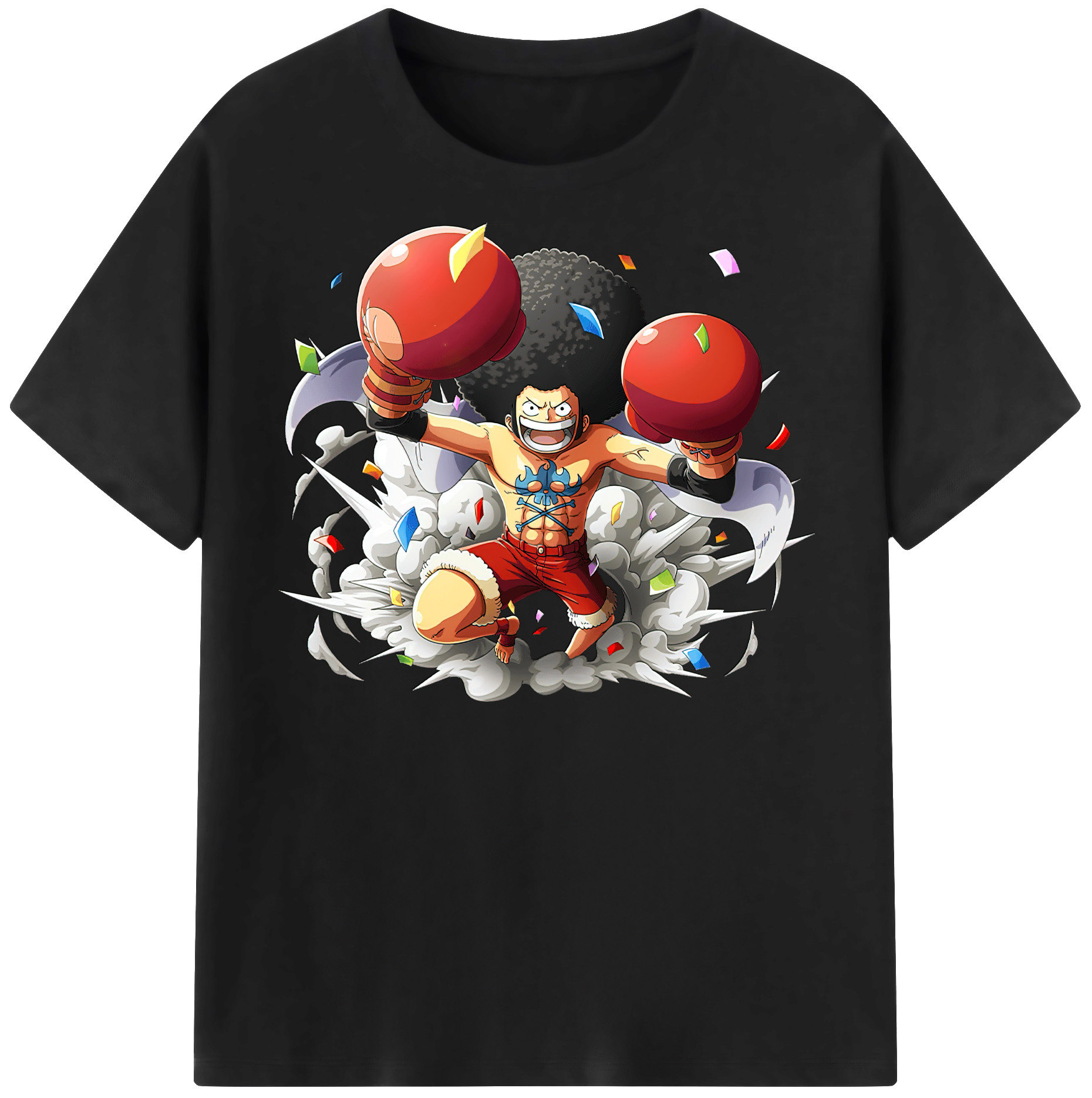 ワンピース モンキー・D・ルフィ ONE PIECE Monkey D. Luffy 綿100％半袖Tシャツ（フロントプリント）