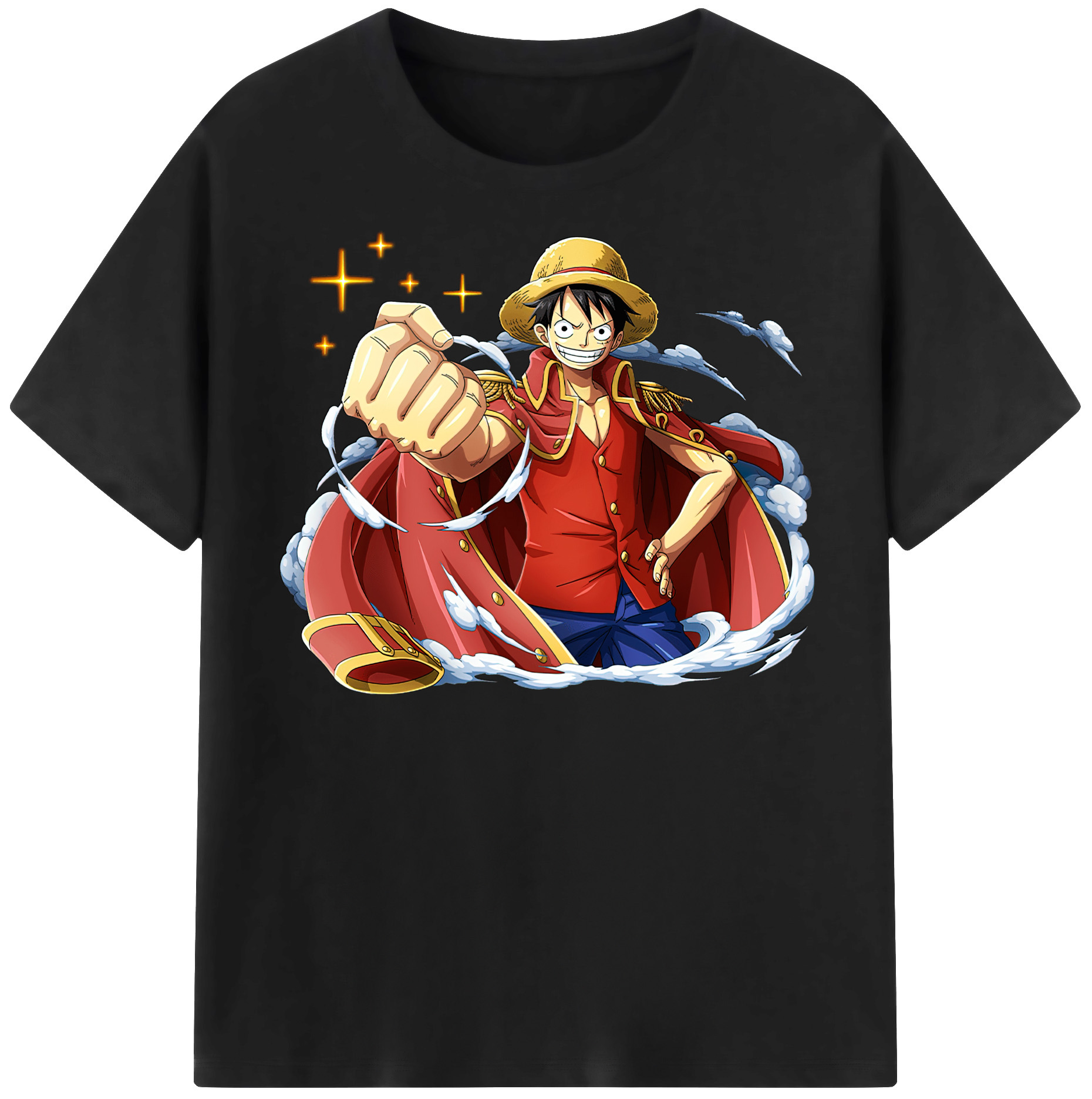 ワンピース モンキー・D・ルフィ ONE PIECE Monkey D. Luffy 綿100％半袖Tシャツ（フロントプリント）