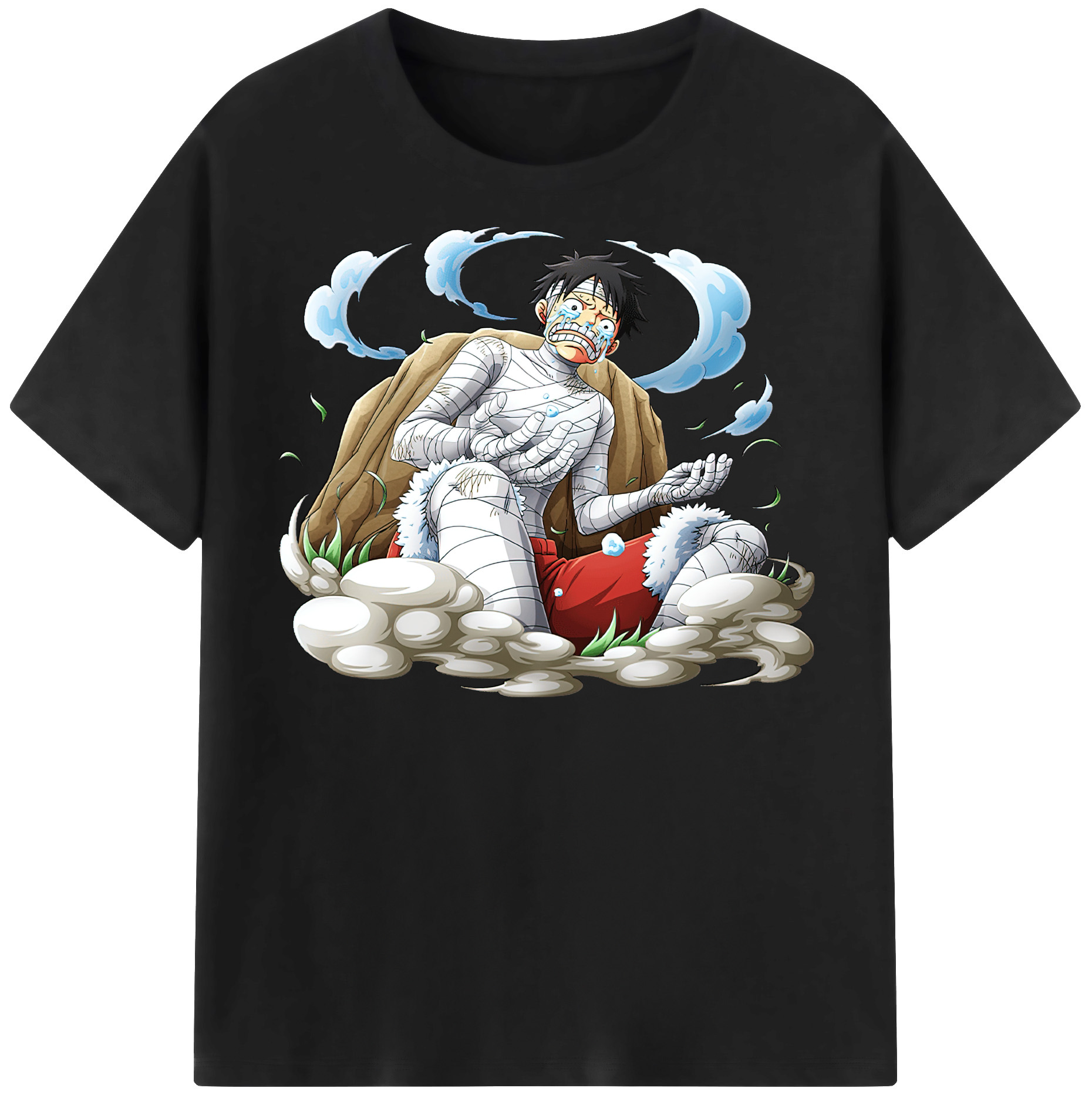 ワンピース モンキー・D・ルフィ ONE PIECE Monkey D. Luffy 綿100％半袖Tシャツ（フロントプリント）