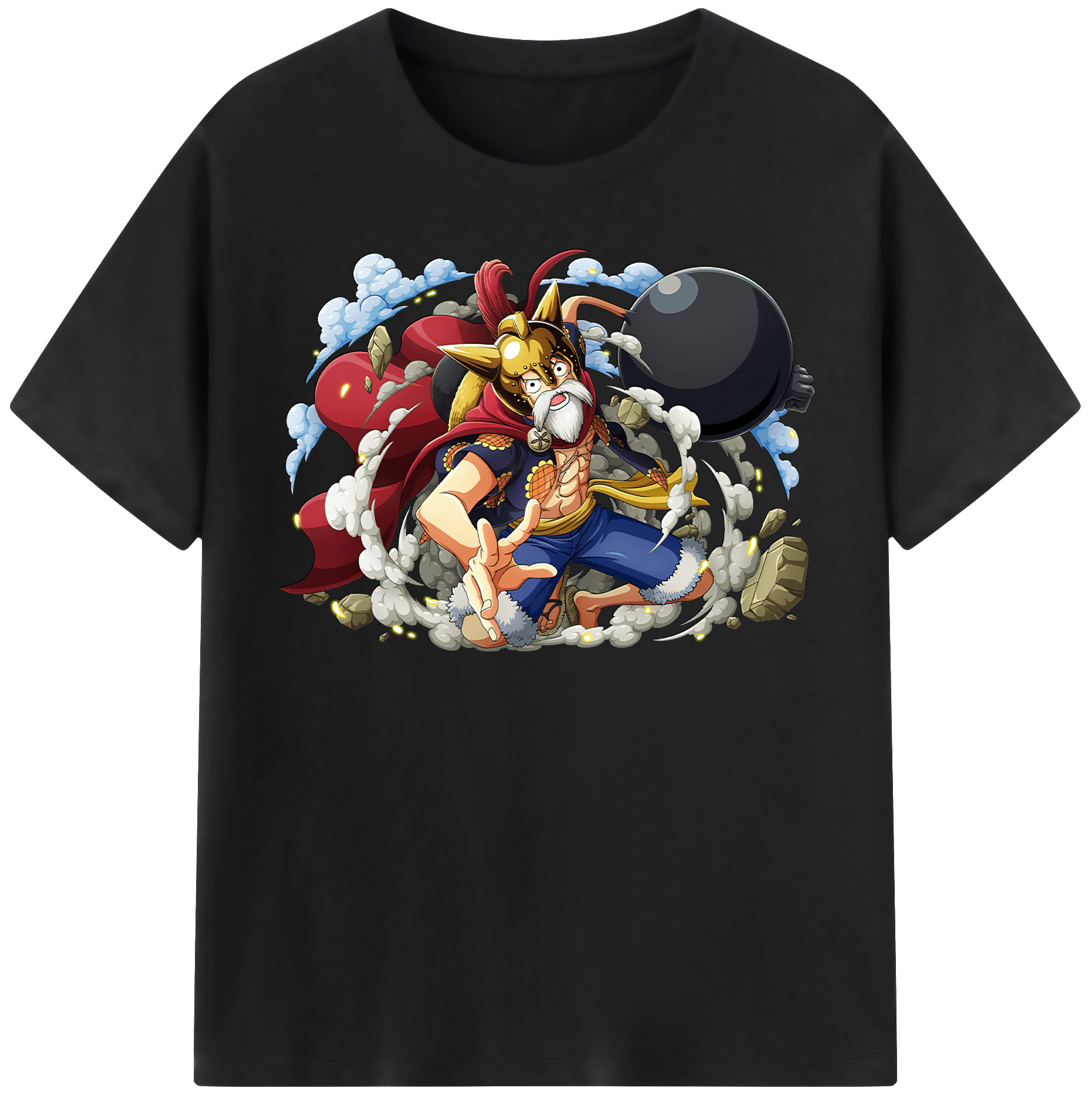 ワンピース モンキー・D・ルフィ ONE PIECE Monkey D. Luffy 綿100％半袖Tシャツ（フロントプリント）