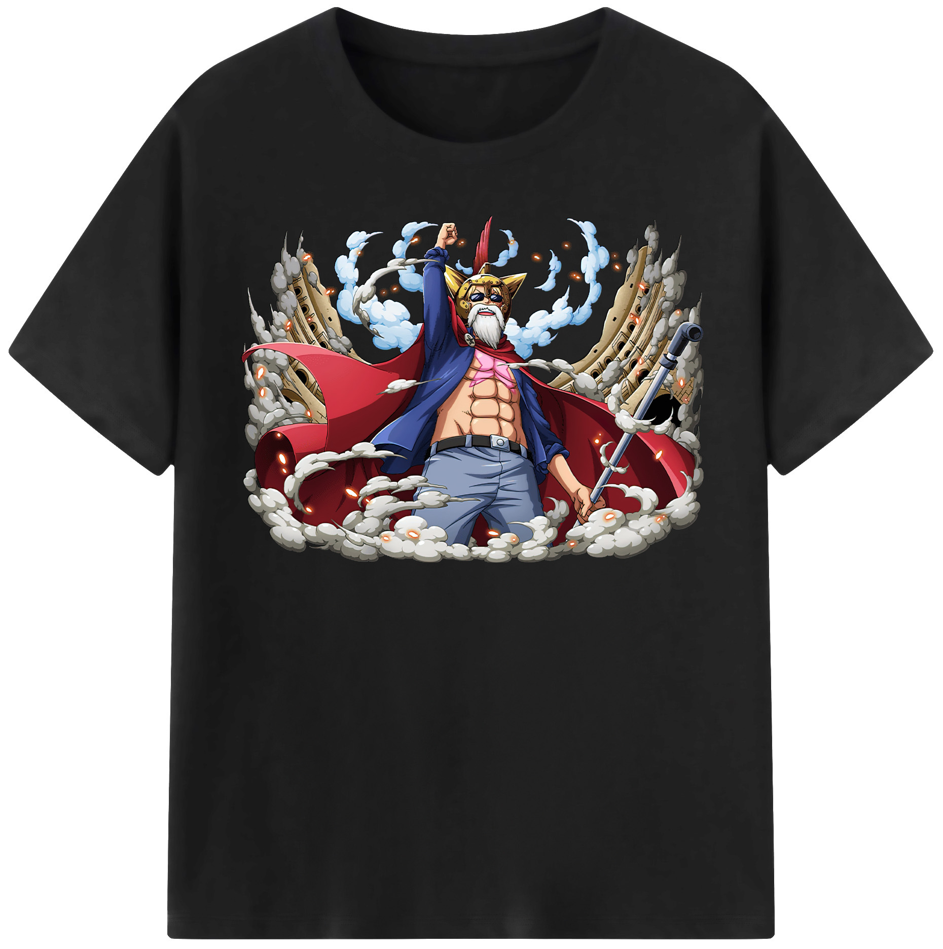 ワンピース モンキー・D・ルフィ ONE PIECE Monkey D. Luffy 綿100％半袖Tシャツ（フロントプリント）