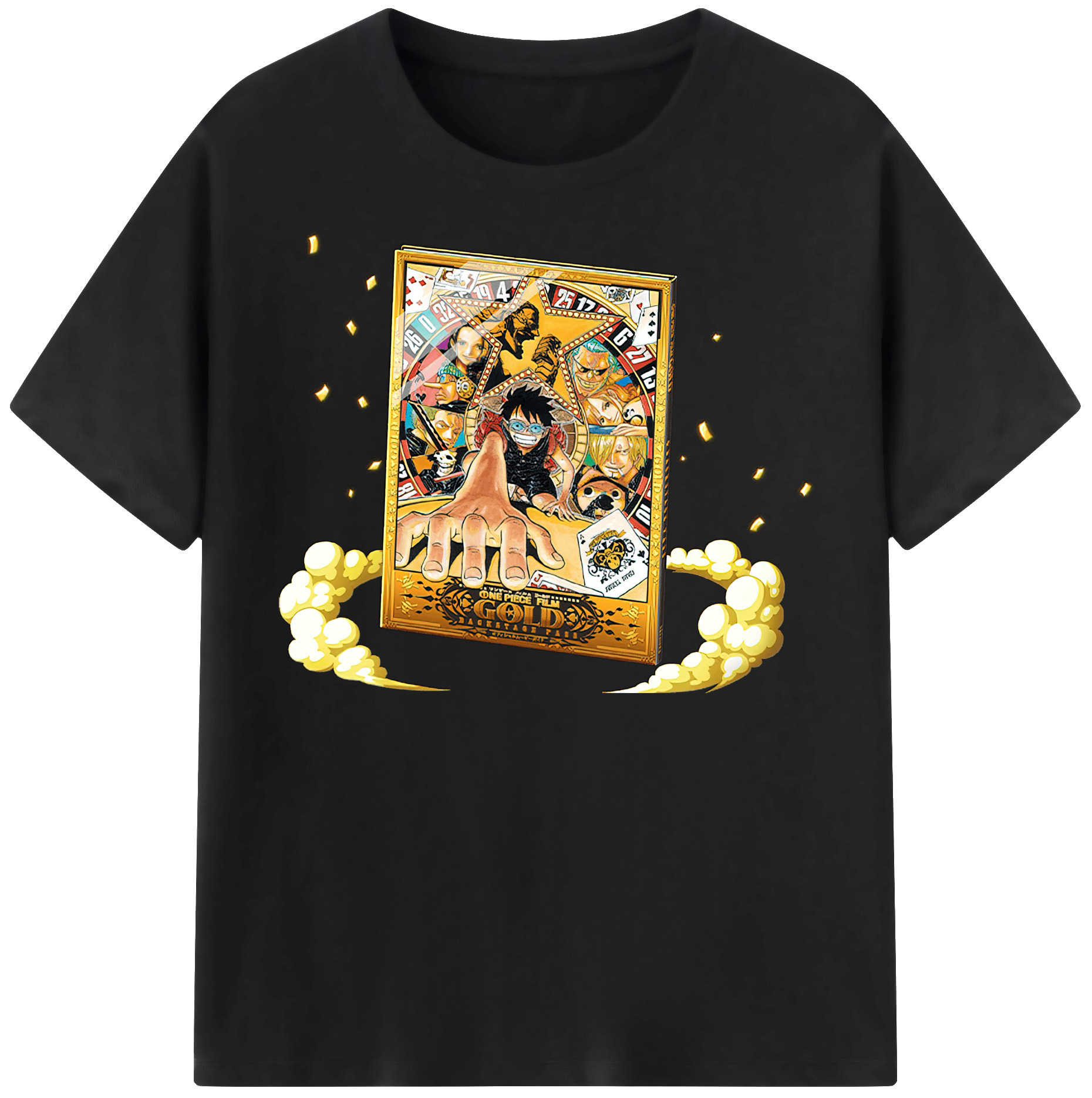 ワンピース モンキー・D・ルフィ ONE PIECE Monkey D. Luffy 綿100％半袖Tシャツ（フロントプリント）