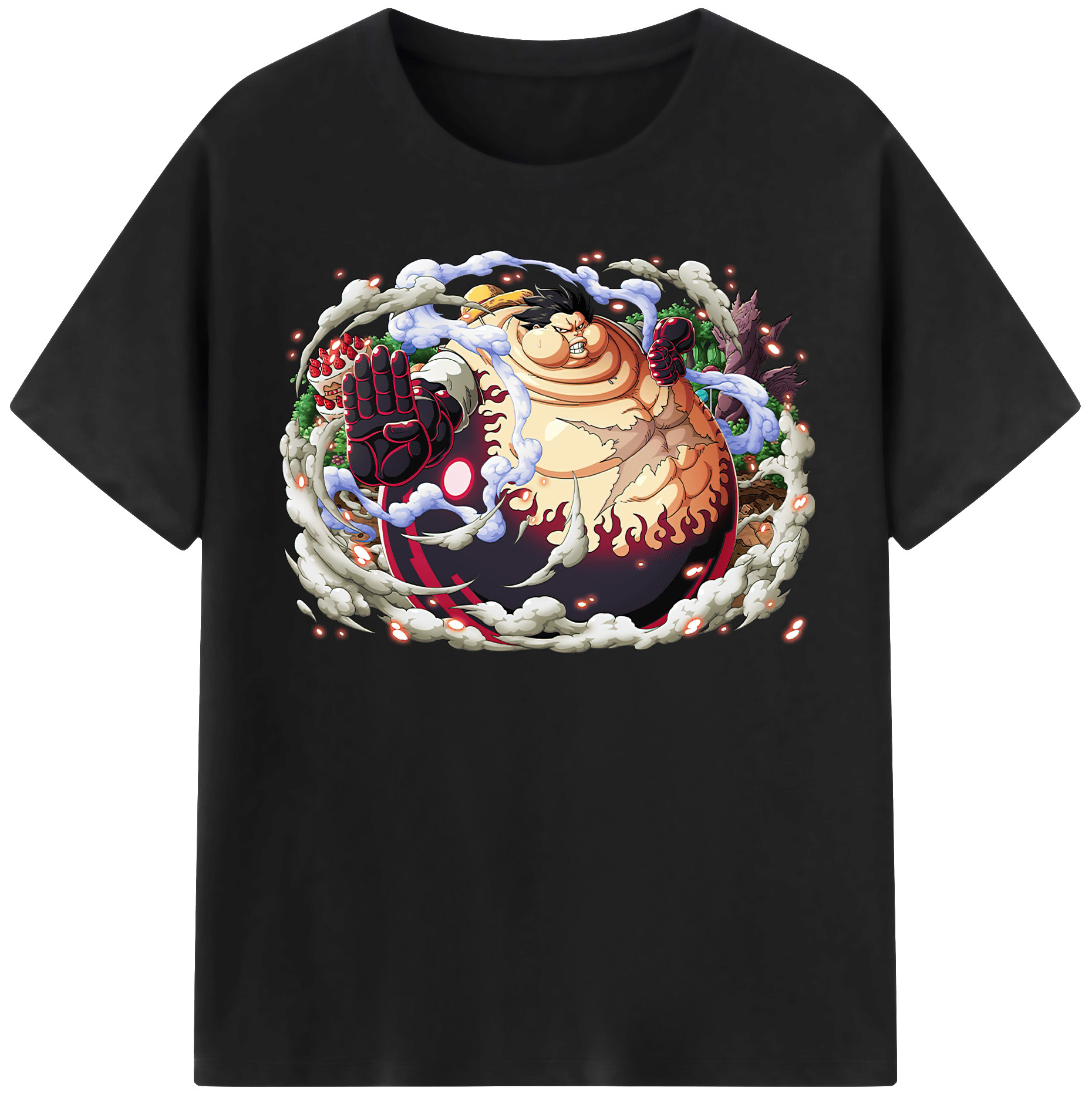 ワンピース モンキー・D・ルフィ ONE PIECE Monkey D. Luffy 綿100％半袖Tシャツ（フロントプリント）