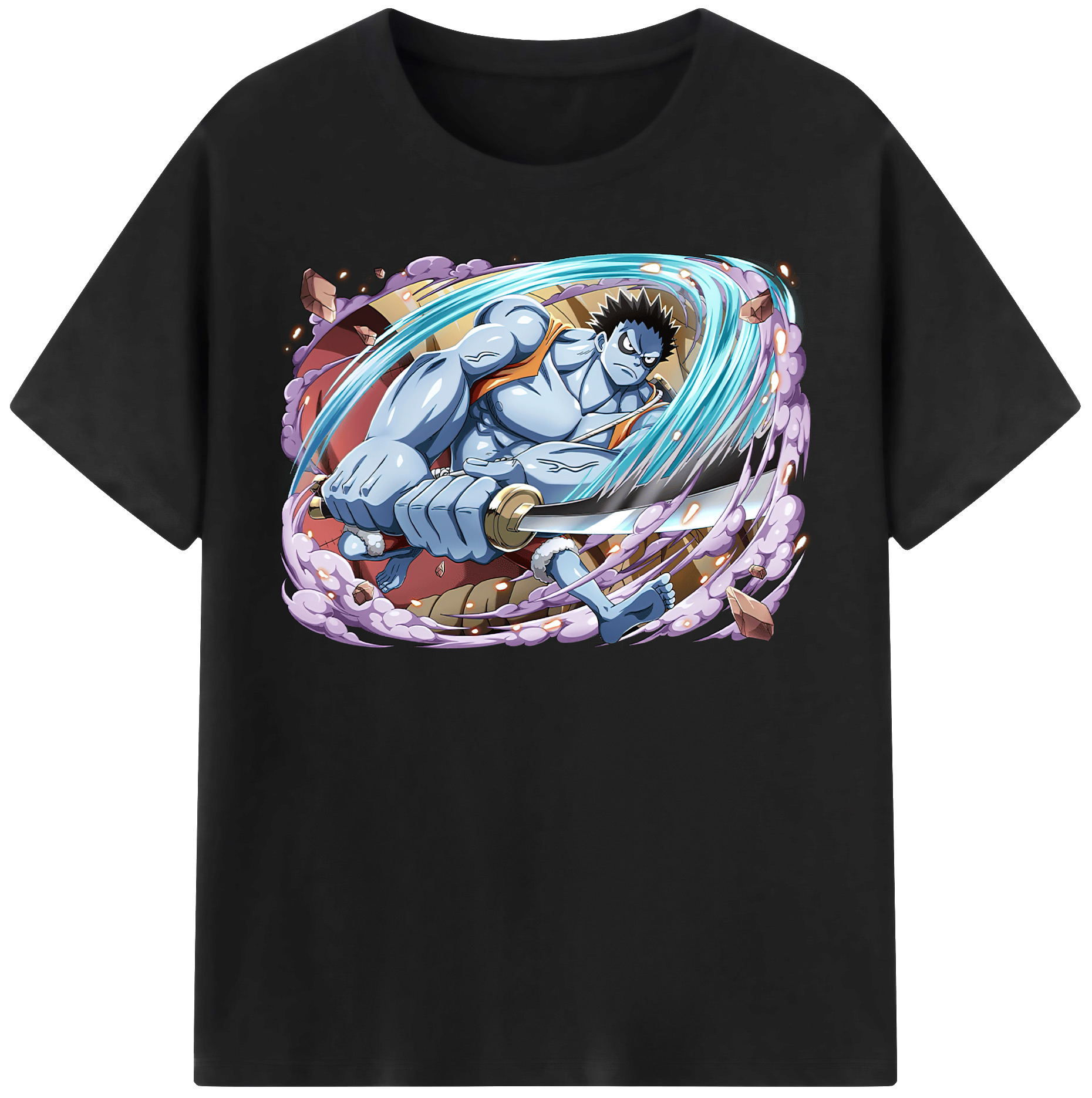 ワンピース モンキー・D・ルフィ ONE PIECE Monkey D. Luffy 綿100％半袖Tシャツ（フロントプリント）