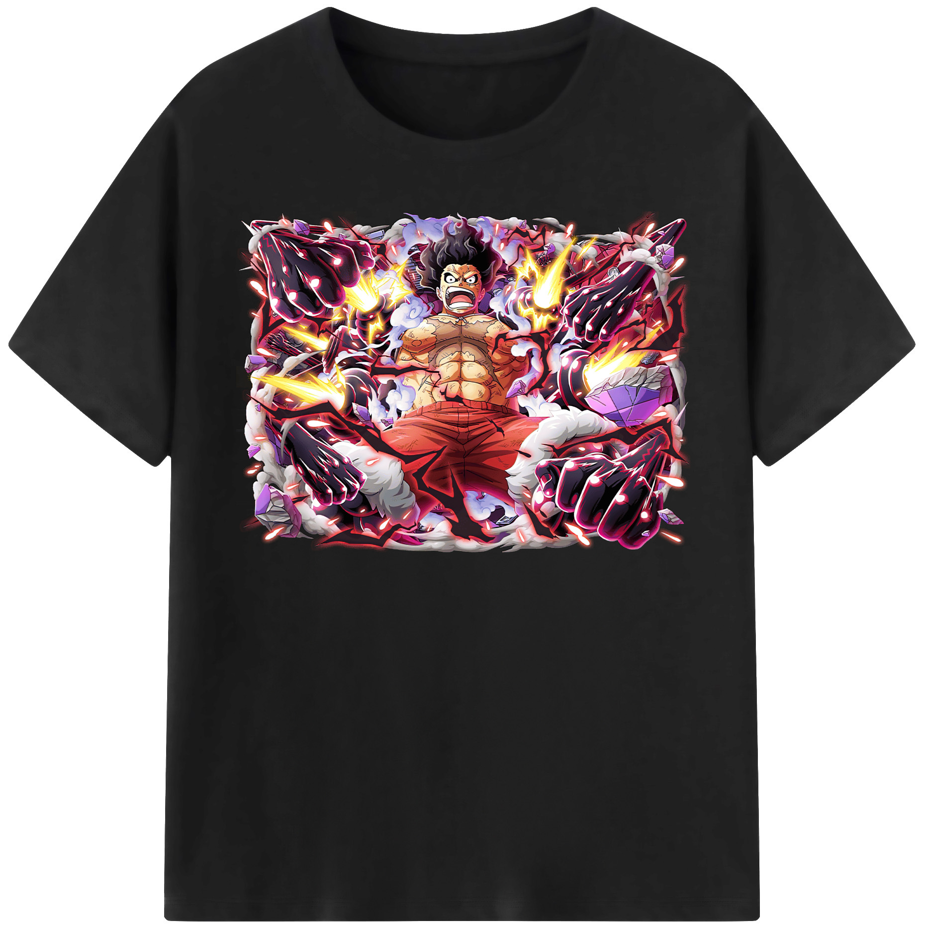 ワンピース モンキー・D・ルフィ ONE PIECE Monkey D. Luffy 綿100％半袖Tシャツ（フロントプリント）