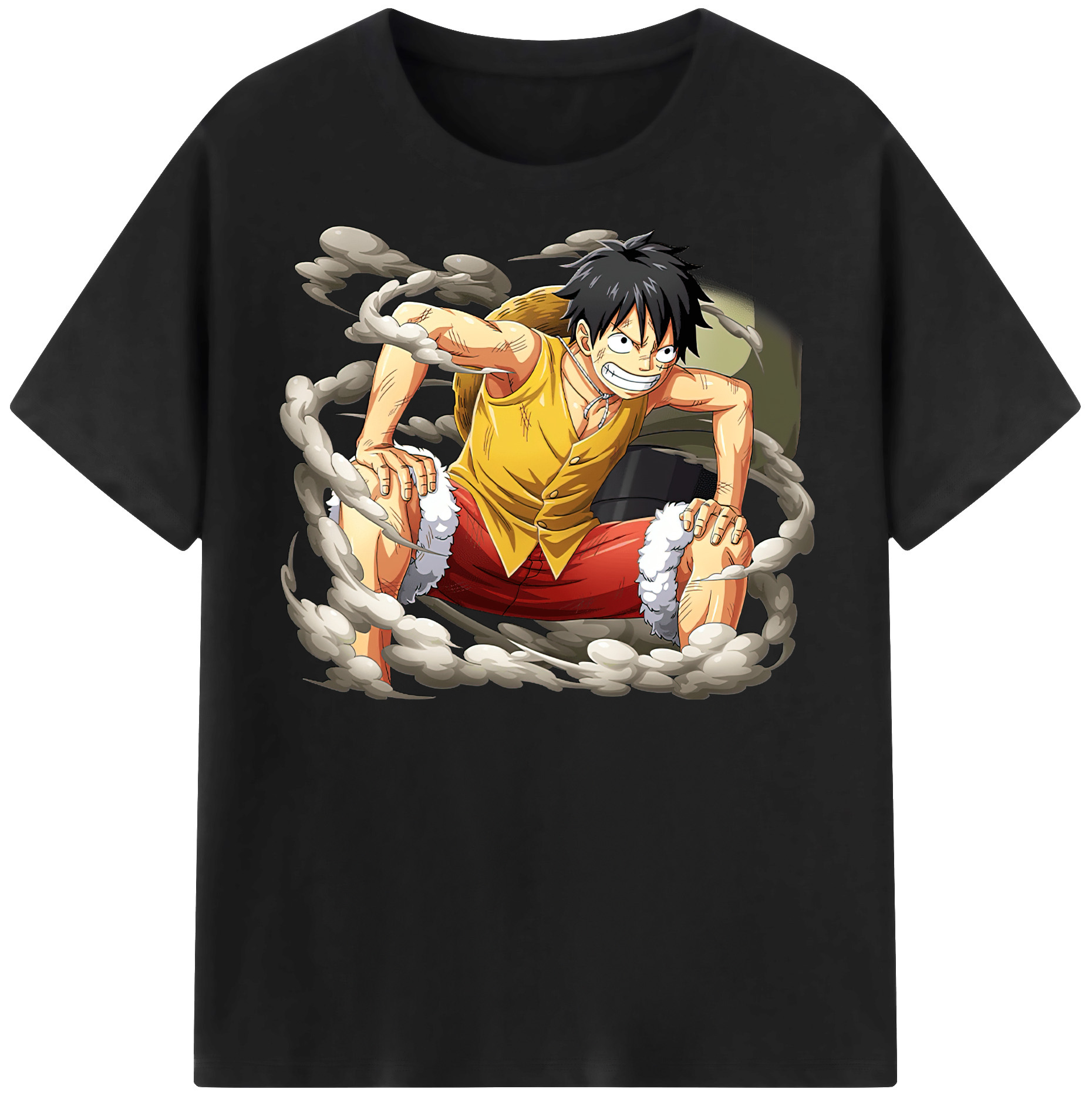 ワンピース モンキー・D・ルフィ ONE PIECE Monkey D. Luffy 綿100％半袖Tシャツ（フロントプリント）