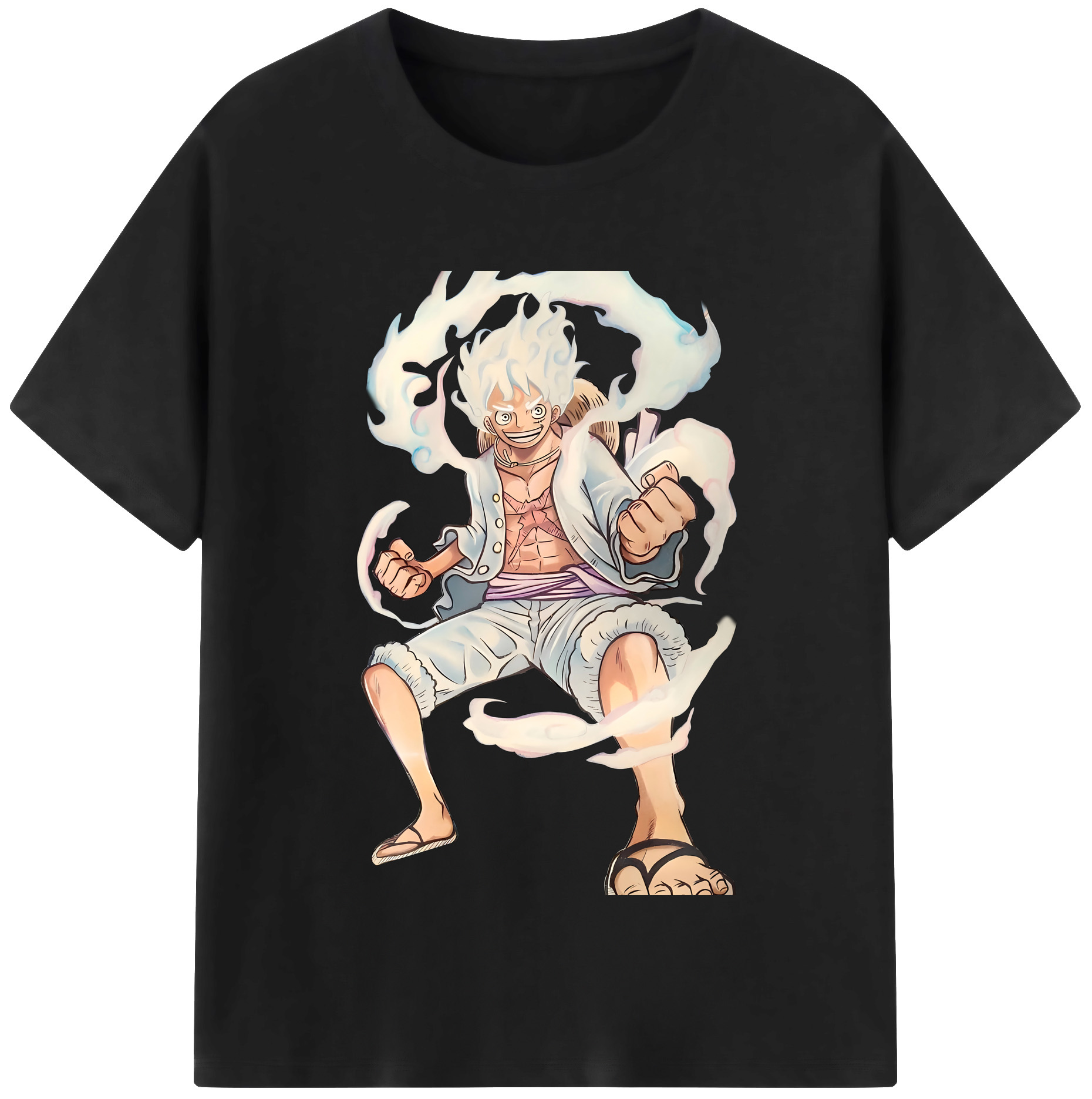 ワンピース モンキー・D・ルフィ ONE PIECE Monkey D. Luffy 綿100％半袖Tシャツ（フロントプリント）