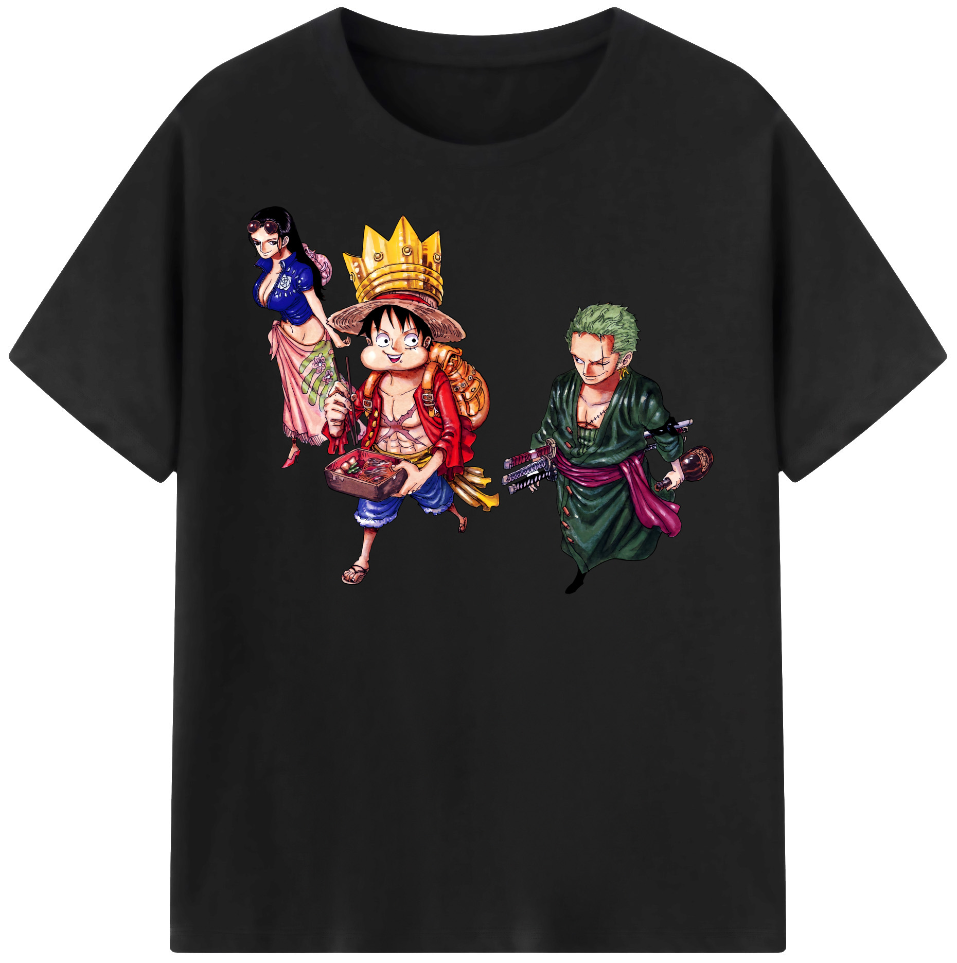 ワンピース モンキー・D・ルフィ ONE PIECE Monkey D. Luffy 綿100％半袖Tシャツ（フロントプリント）