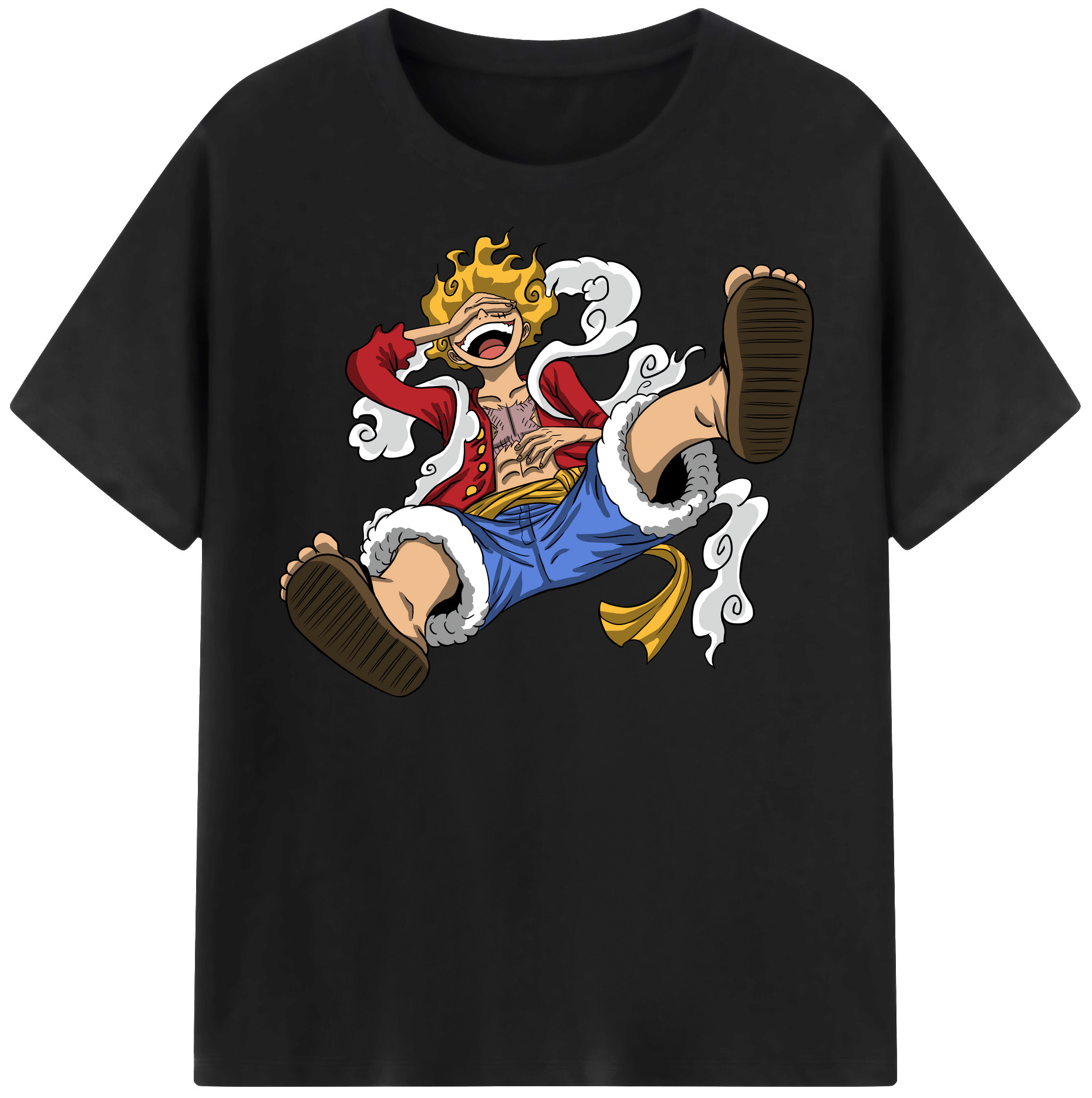 ワンピース モンキー・D・ルフィ ONE PIECE Monkey D. Luffy 綿100％半袖Tシャツ（フロントプリント）