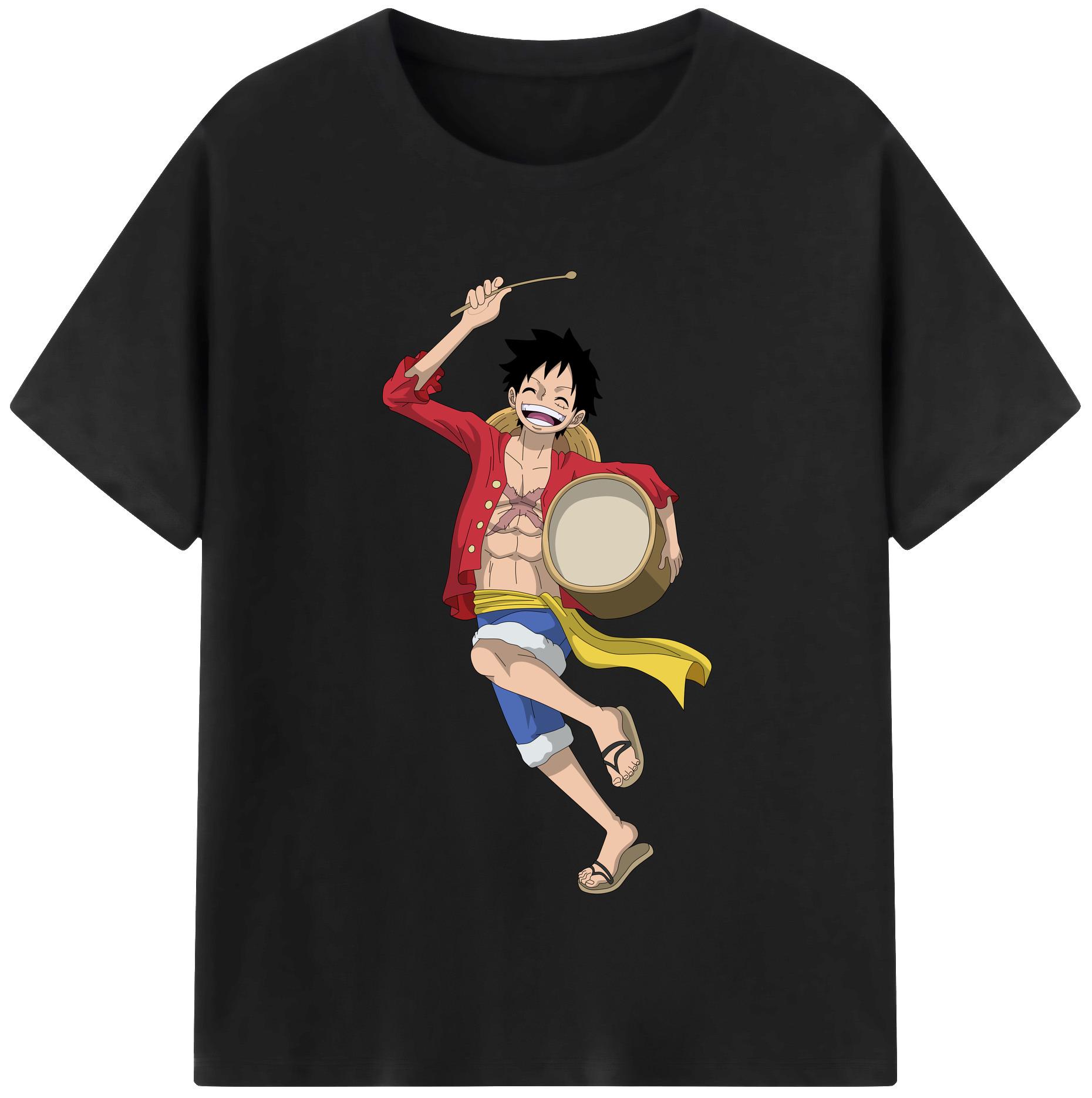 ワンピース モンキー・D・ルフィ ONE PIECE Monkey D. Luffy 綿100％半袖Tシャツ（フロントプリント）