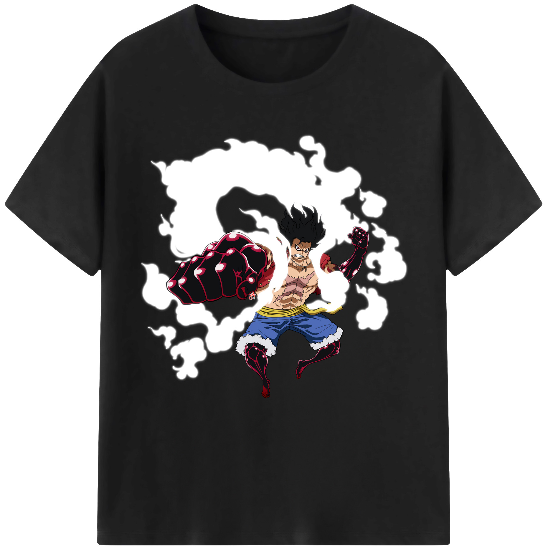 ワンピース モンキー・D・ルフィ ONE PIECE Monkey D. Luffy 綿100％半袖Tシャツ（フロントプリント）