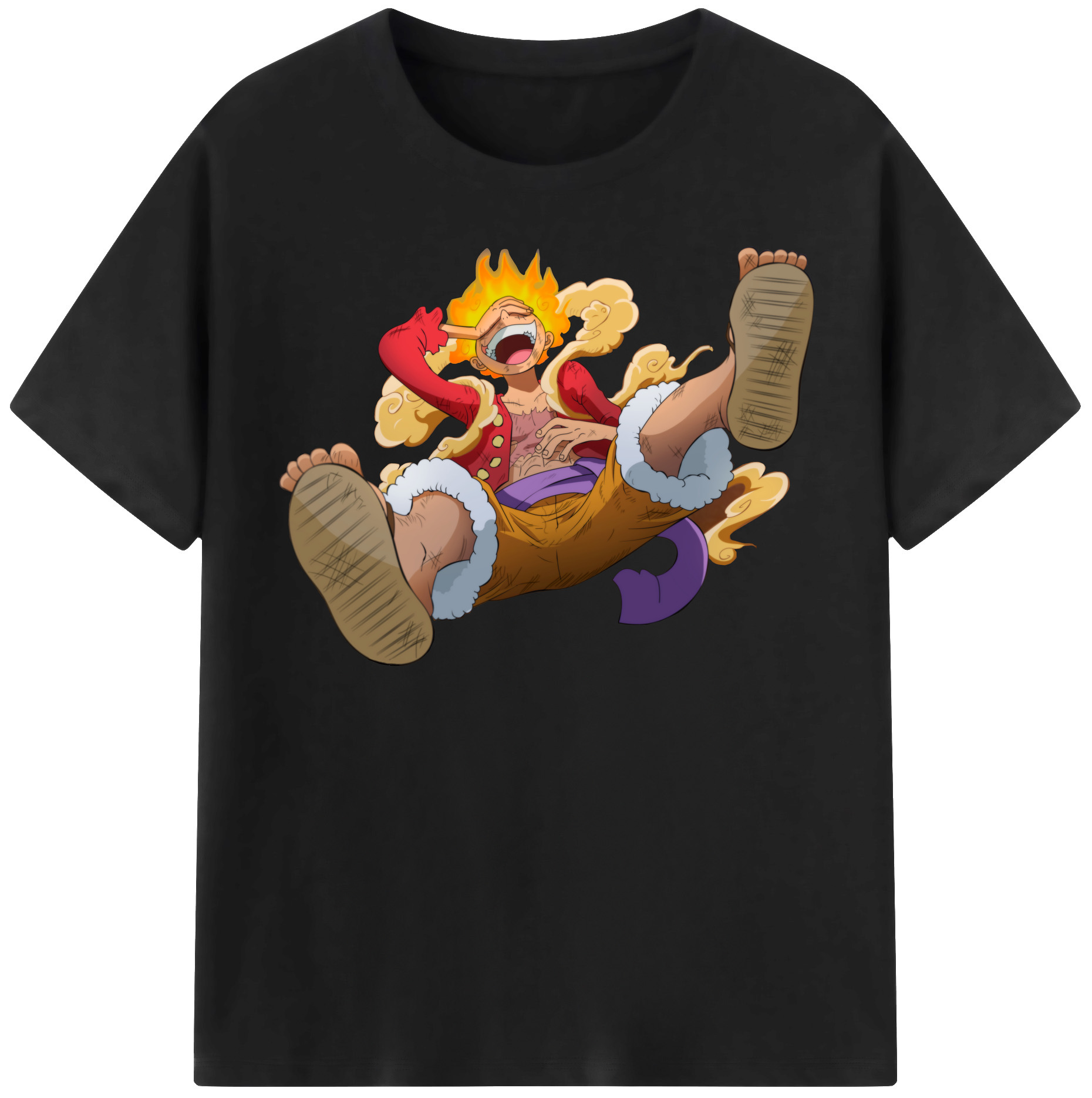 ワンピース モンキー・D・ルフィ ONE PIECE Monkey D. Luffy 綿100％半袖Tシャツ（フロントプリント）