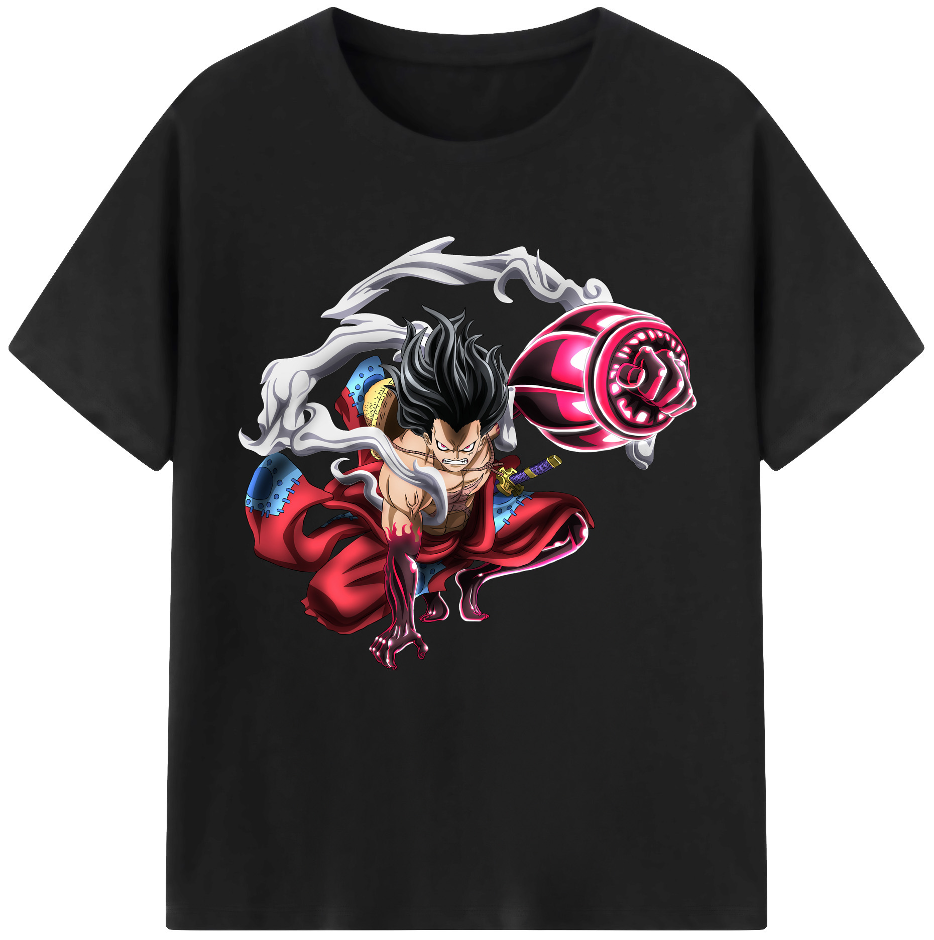 ワンピース モンキー・D・ルフィ ONE PIECE Monkey D. Luffy 綿100％半袖Tシャツ（フロントプリント）