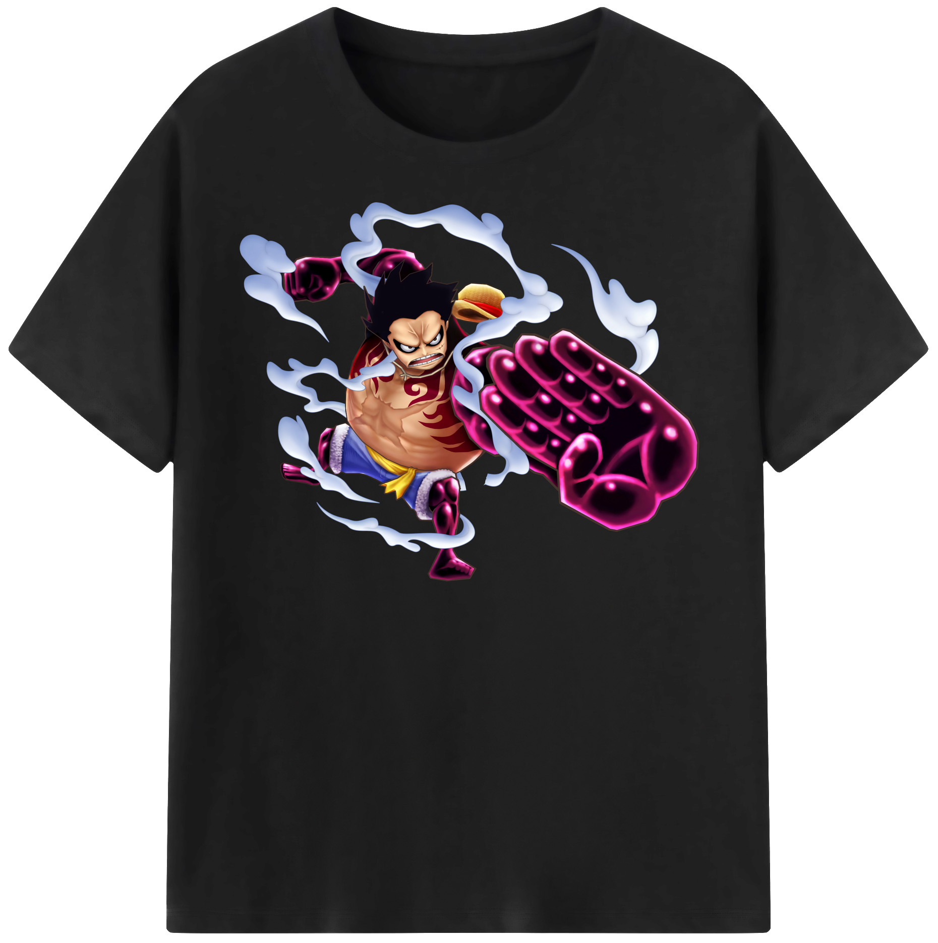 ワンピース モンキー・D・ルフィ ONE PIECE Monkey D. Luffy 綿100％半袖Tシャツ（フロントプリント）