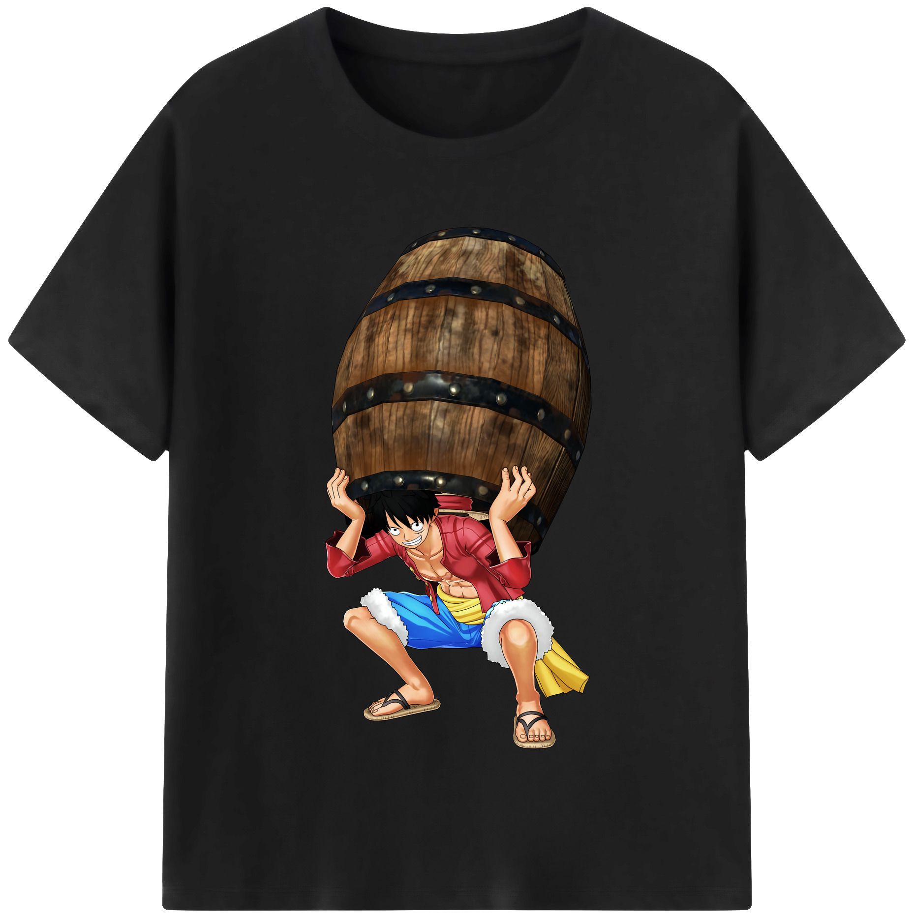 ワンピース モンキー・D・ルフィ ONE PIECE Monkey D. Luffy 綿100％半袖Tシャツ（フロントプリント）