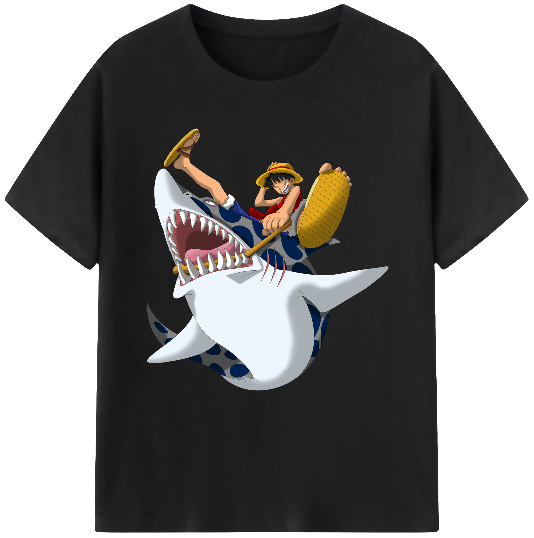 ワンピース モンキー・D・ルフィ ONE PIECE Monkey D. Luffy 綿100％半袖Tシャツ（フロントプリント）