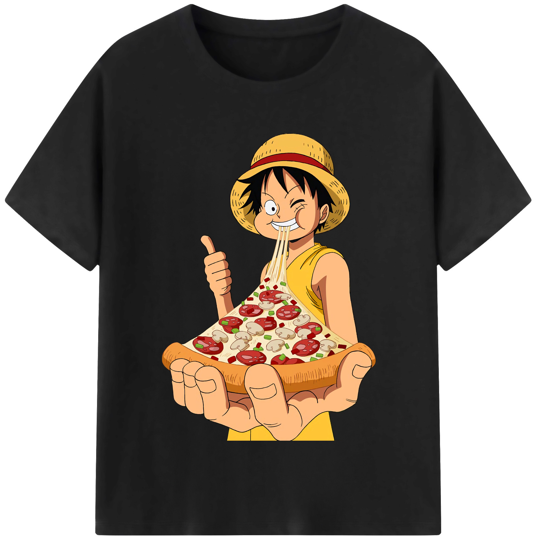 ワンピース モンキー・D・ルフィ ONE PIECE Monkey D. Luffy 綿100％半袖Tシャツ（フロントプリント）