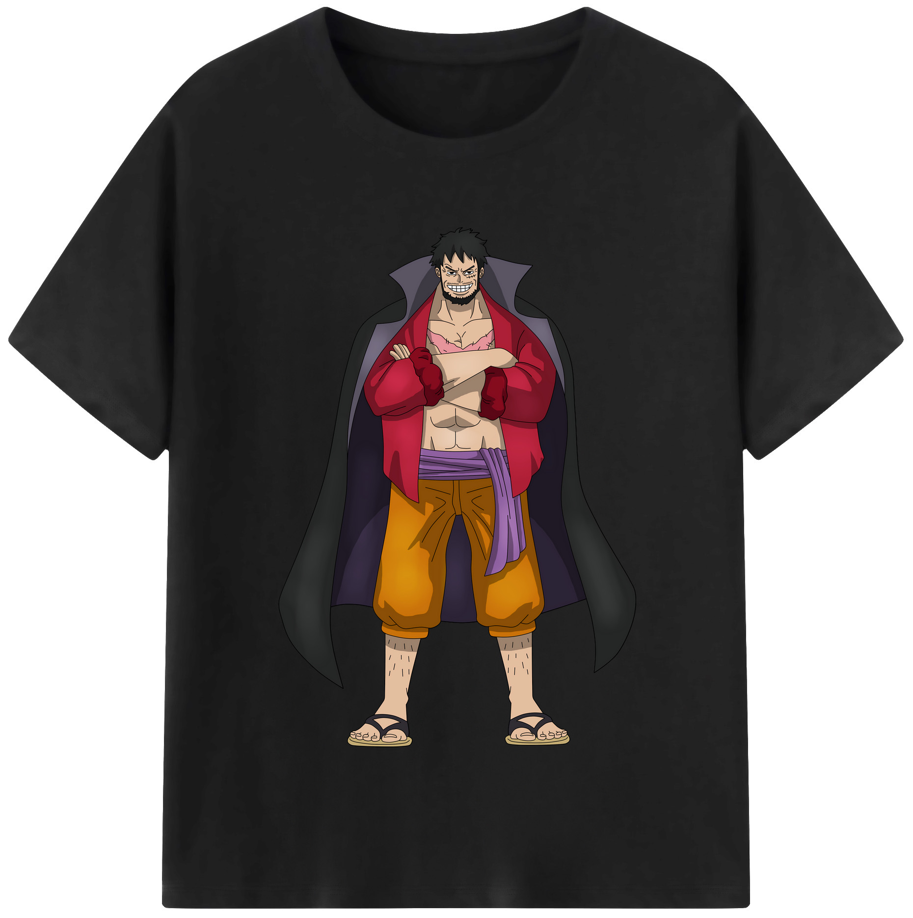 ワンピース モンキー・D・ルフィ ONE PIECE Monkey D. Luffy 綿100％半袖Tシャツ（フロントプリント）