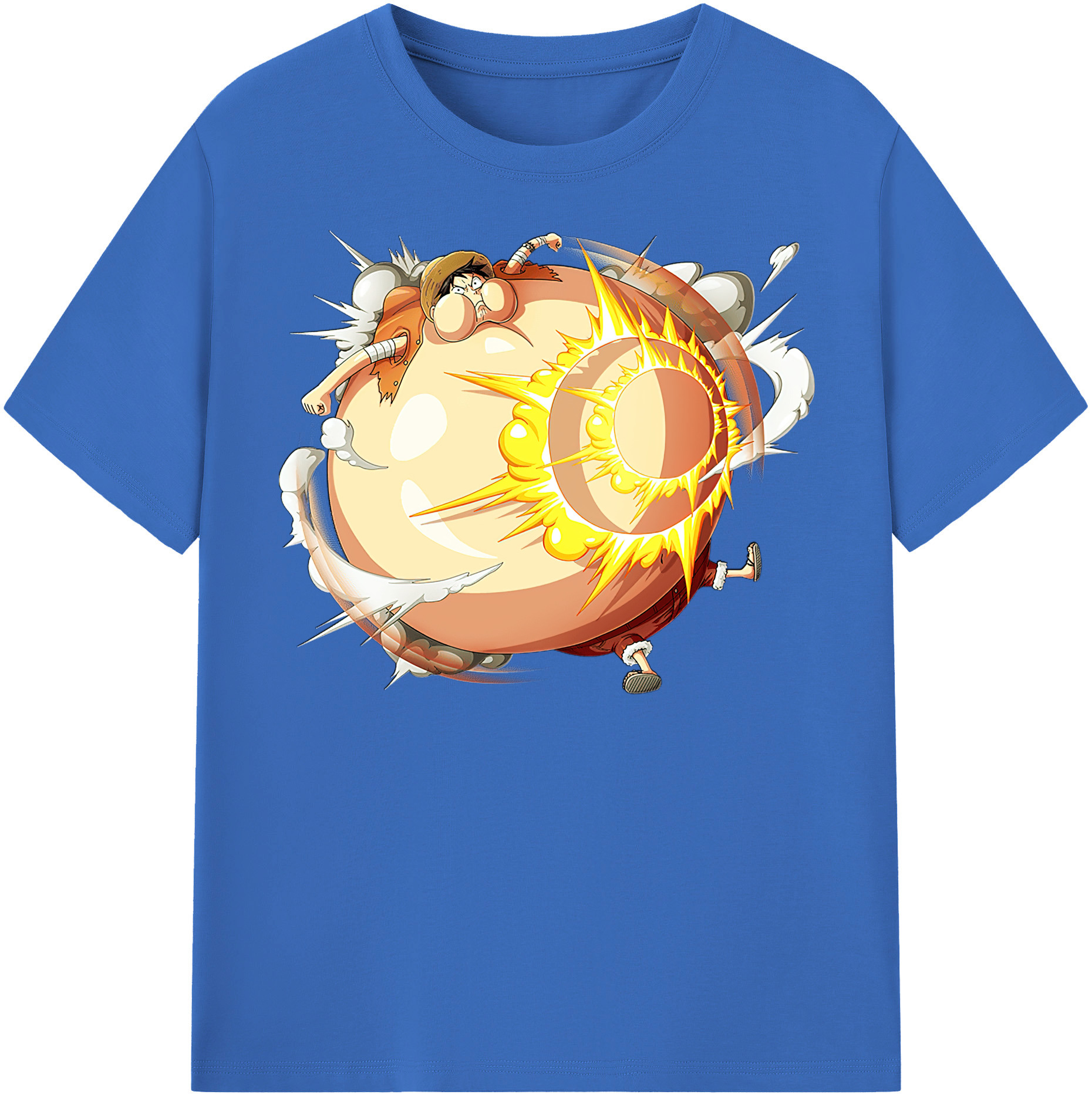 ワンピース モンキー・D・ルフィ ONE PIECE Monkey D. Luffy 綿100％半袖Tシャツ（フロントプリント）