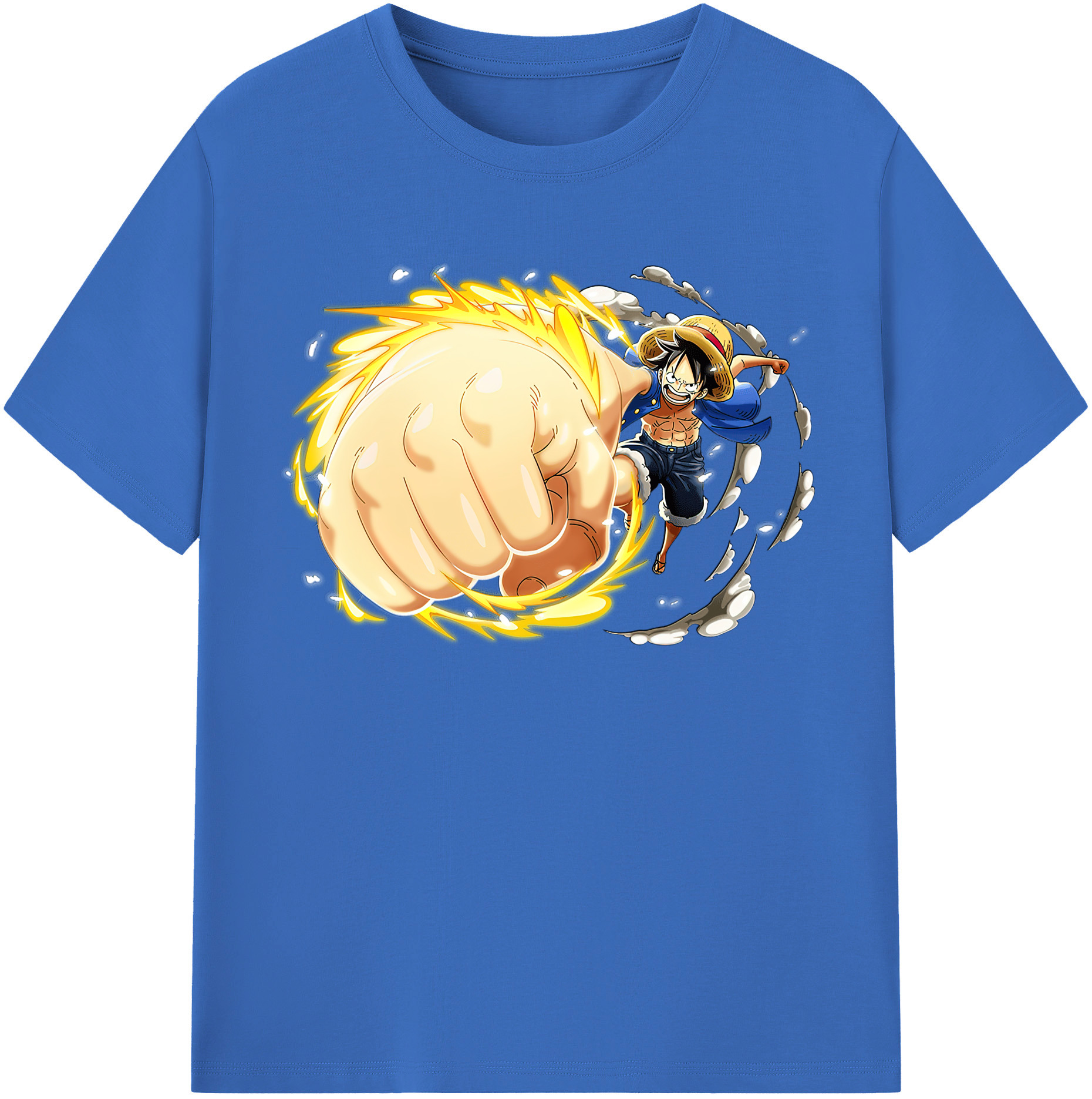 ワンピース モンキー・D・ルフィ ONE PIECE Monkey D. Luffy 綿100％半袖Tシャツ（フロントプリント）