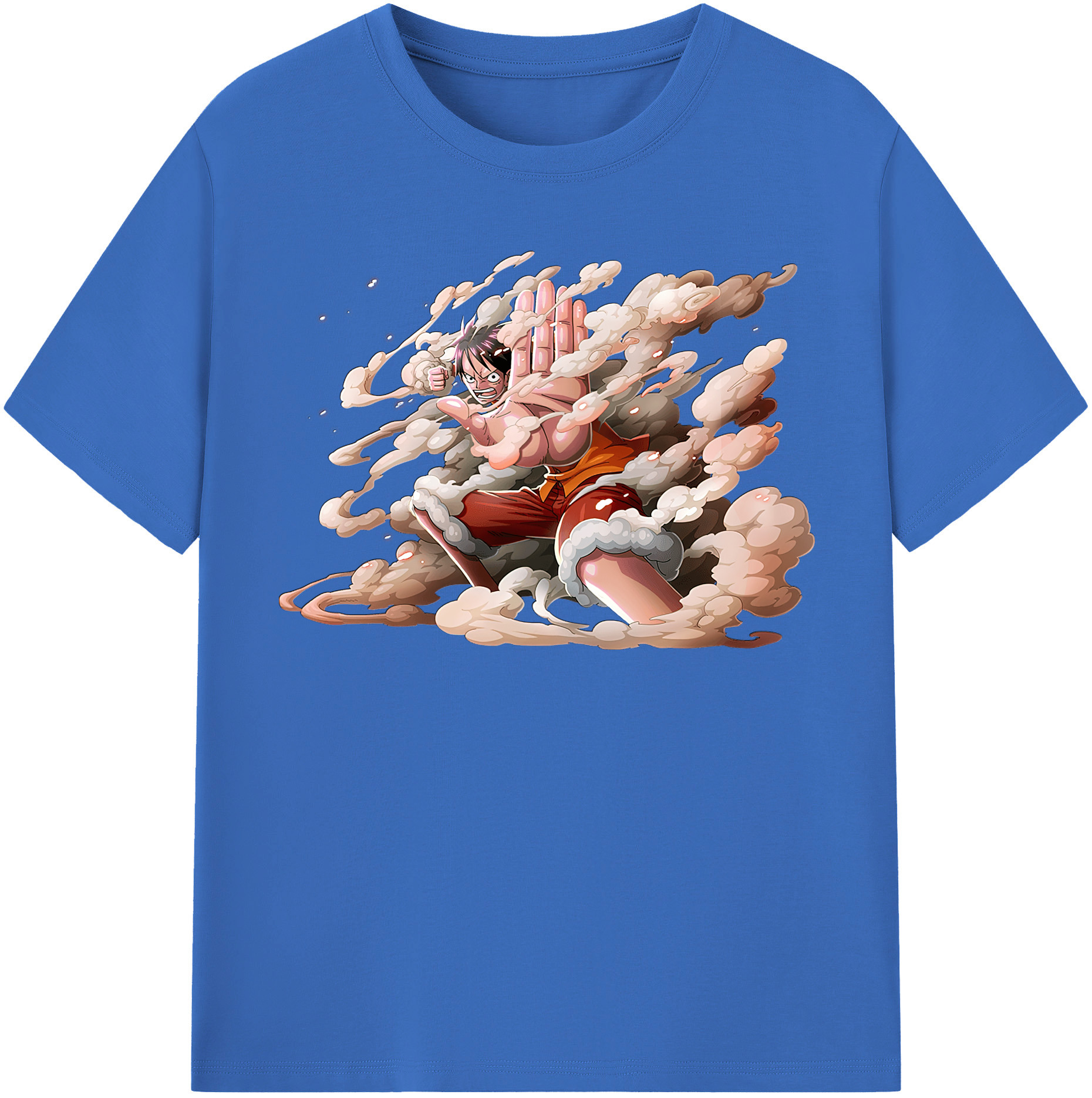 ワンピース モンキー・D・ルフィ ONE PIECE Monkey D. Luffy 綿100％半袖Tシャツ（フロントプリント）