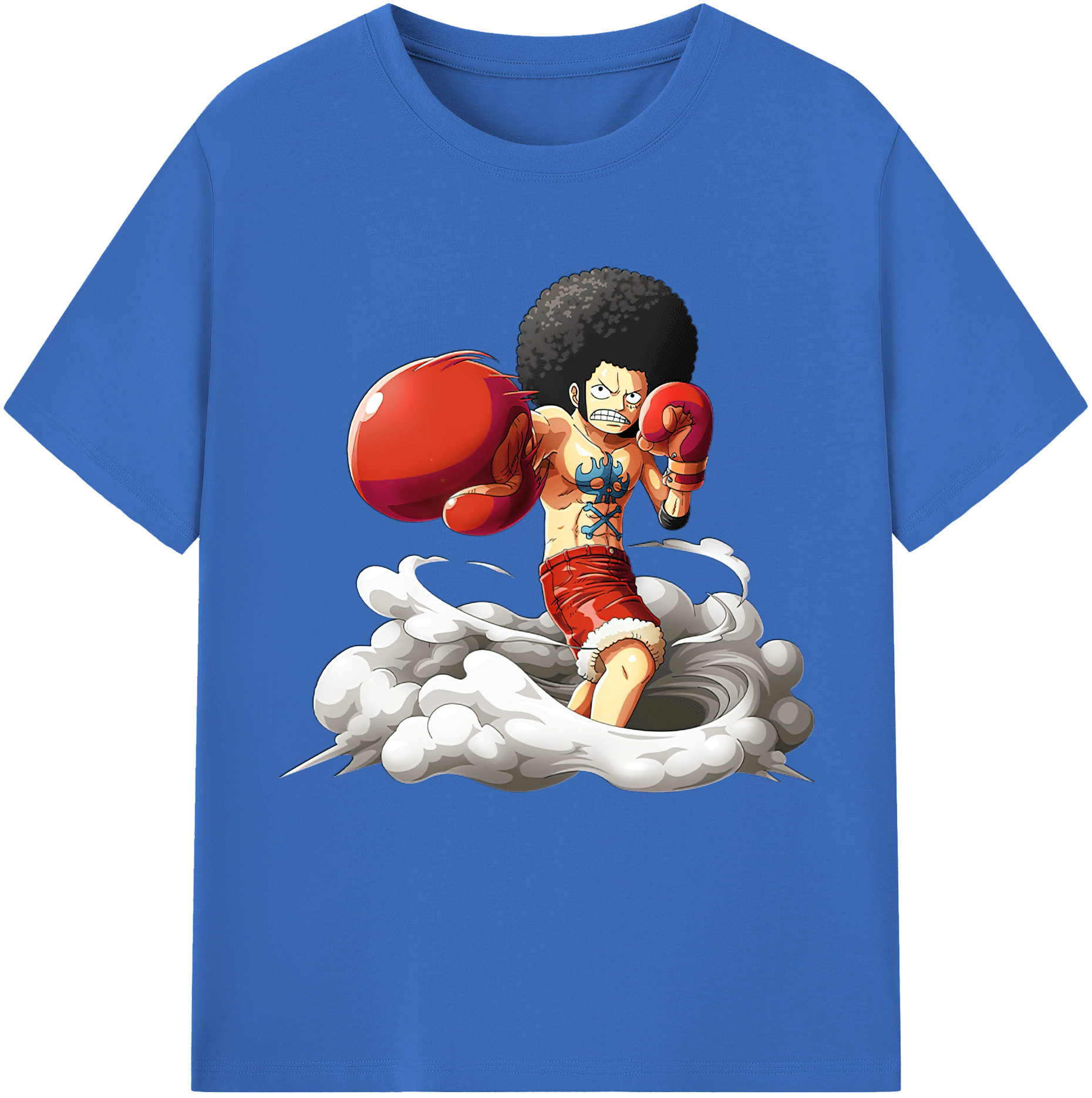 ワンピース モンキー・D・ルフィ ONE PIECE Monkey D. Luffy 綿100％半袖Tシャツ（フロントプリント）