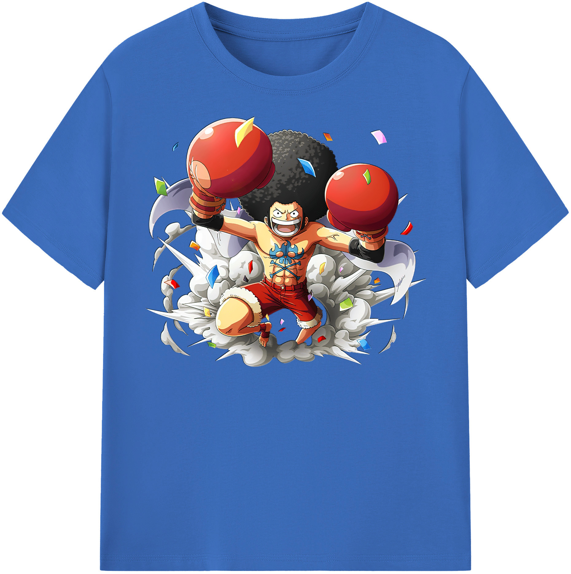 ワンピース モンキー・D・ルフィ ONE PIECE Monkey D. Luffy 綿100％半袖Tシャツ（フロントプリント）